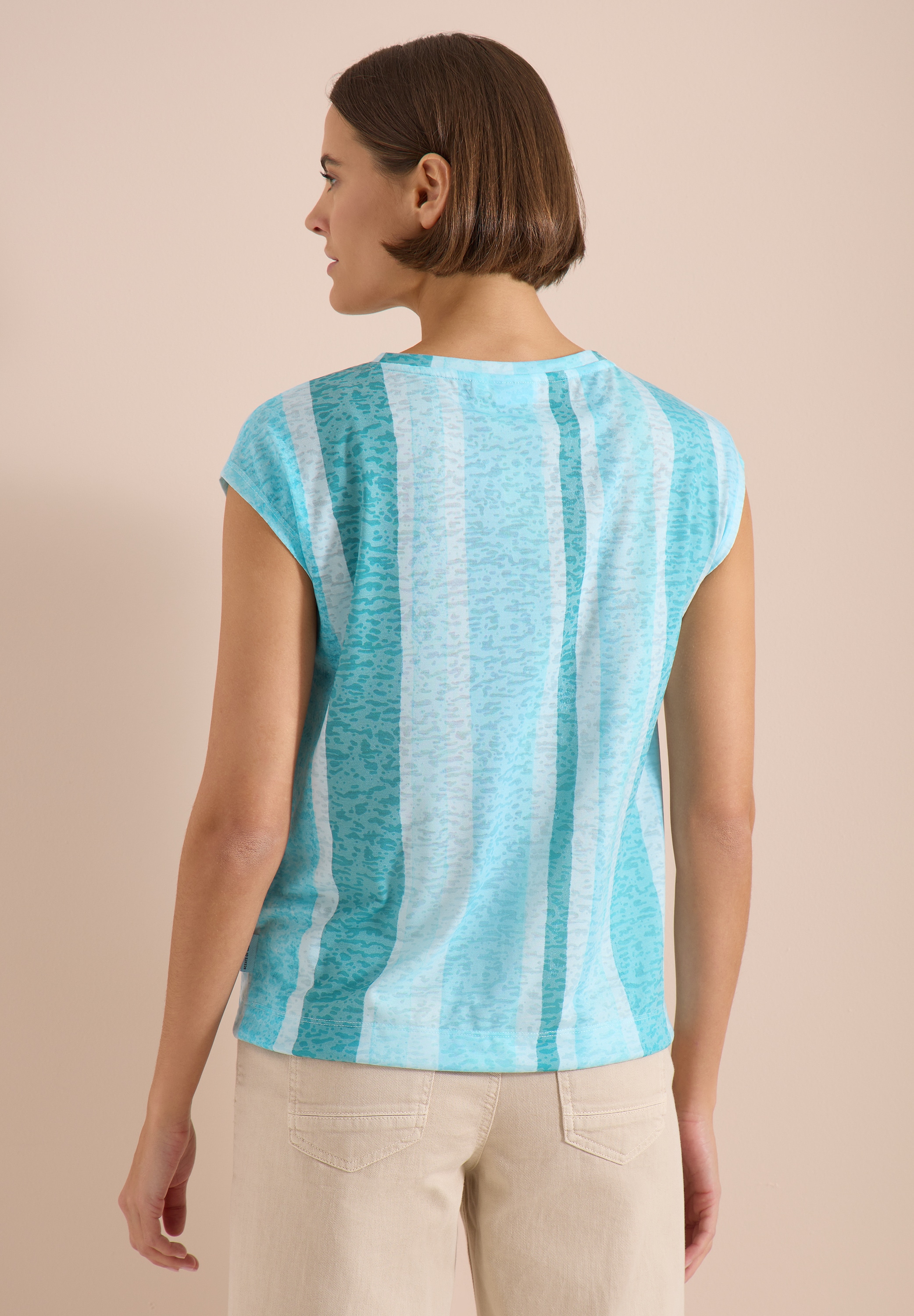 Cecil Rundhalsshirt im Streifen-Design