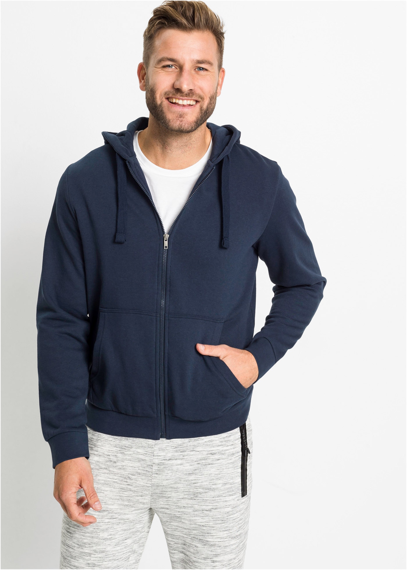 bonprix Kapuzensweatjacke "Kapuzen-Sweatjacke mit Reißverschluss" Kapuzen-S günstig online kaufen
