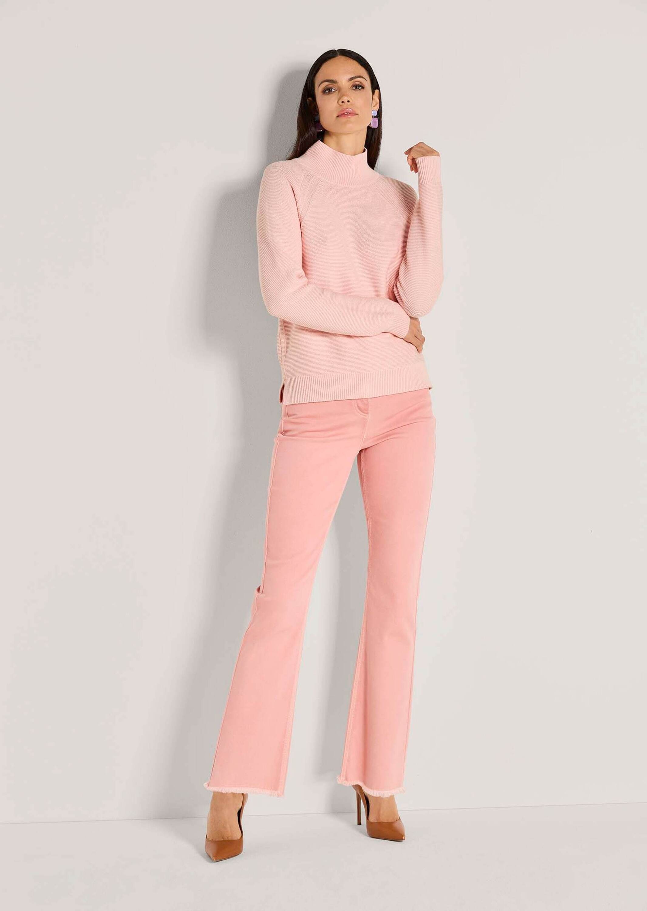 MADELEINE Longpullover "Strickpullover Zeitloser Baumwollpullover mit Stehk günstig online kaufen