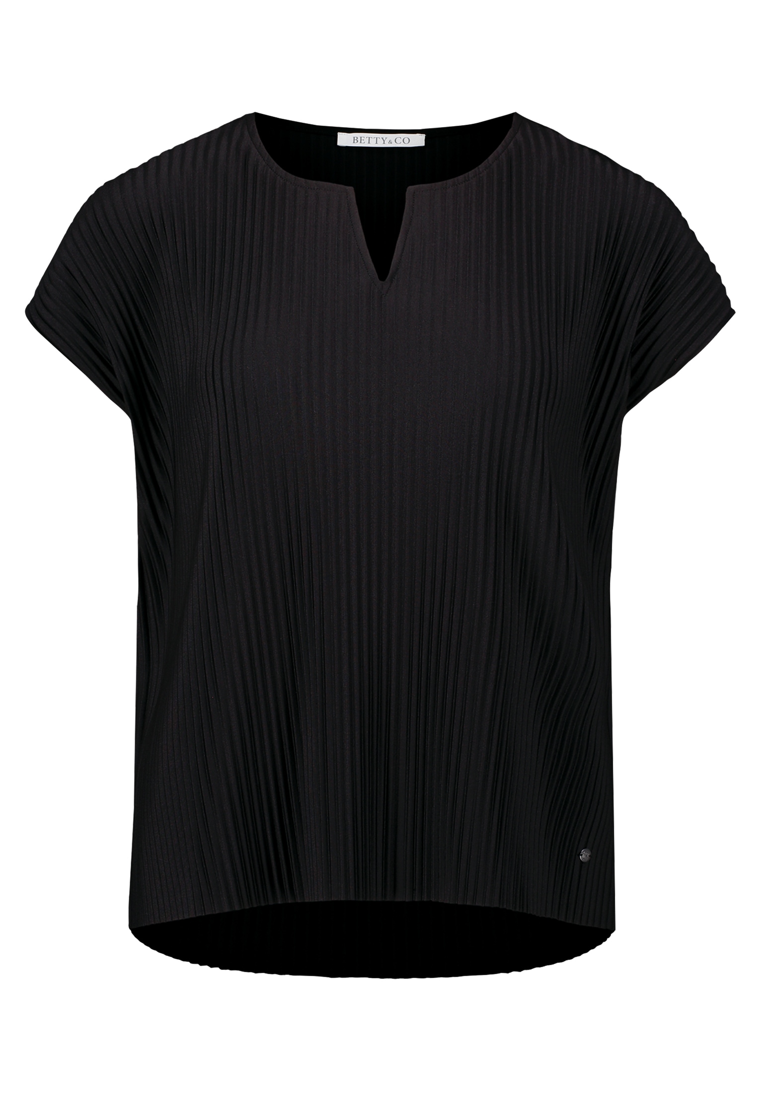 Betty&Co Kurzarmshirt »Betty & Co Damen Kurzarm-Shirt mit Plissee«, (1 tlg.), Plissee