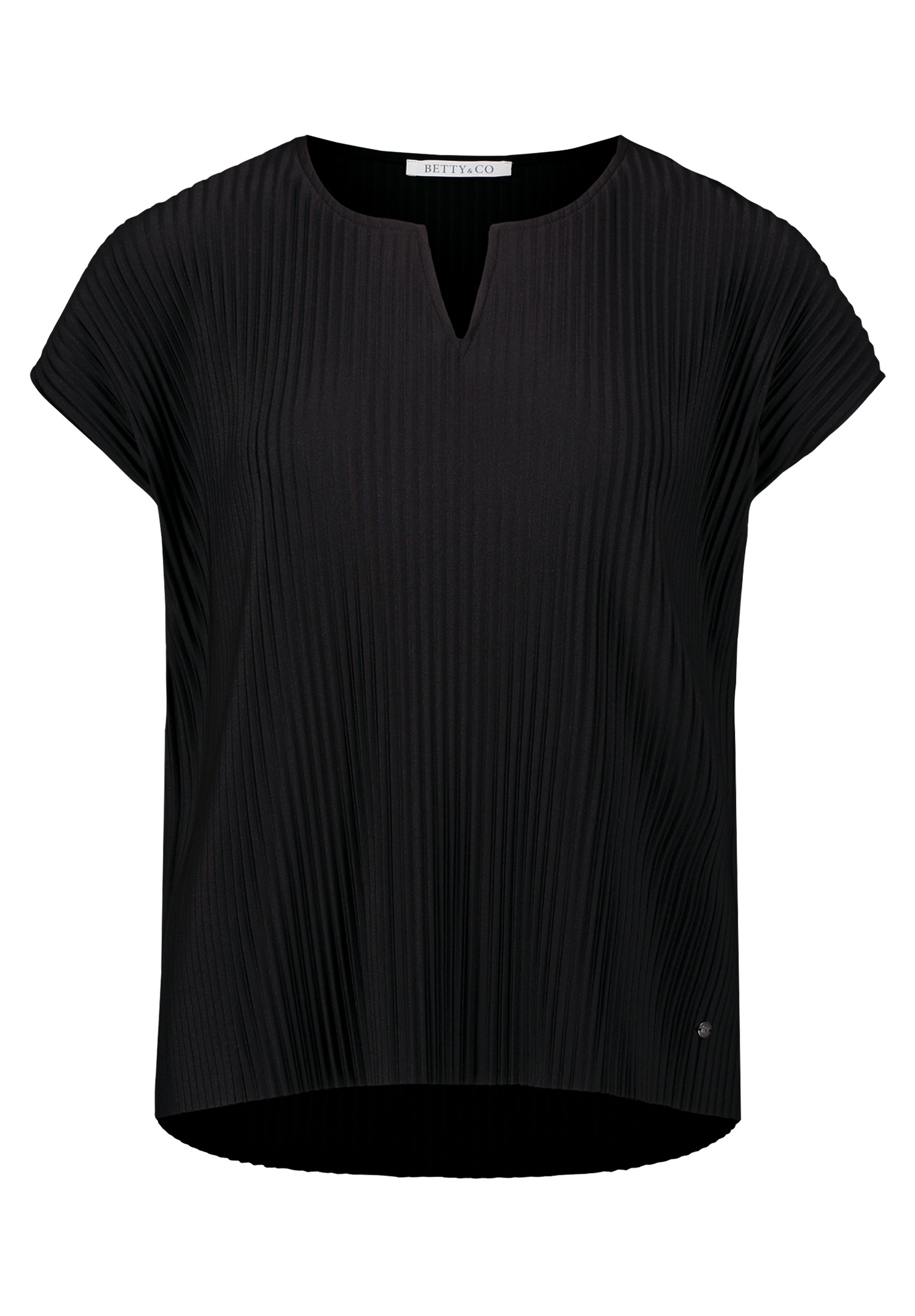 Betty&Co Kurzarmshirt "Betty & Co Kurzarm-Shirt mit Plissee", (1 tlg.), Pli günstig online kaufen