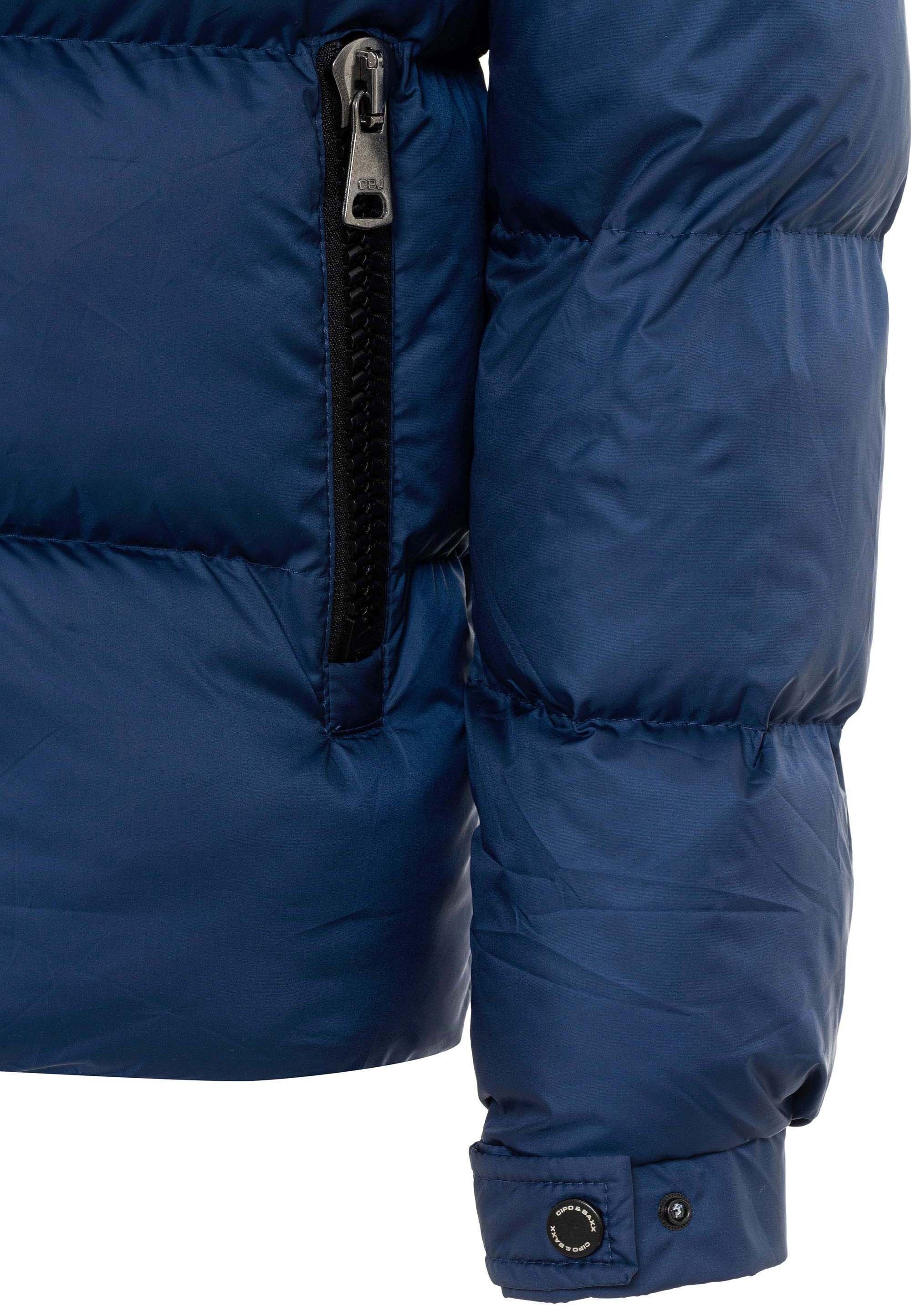 Cipo & Baxx Winterjacke »Winterjacke«, mit Kapuze, mit modischen Schriftzug