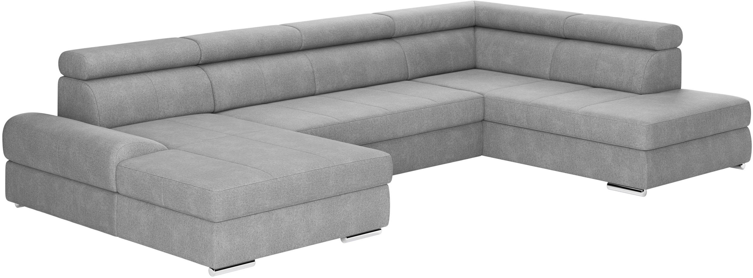 sit&more Wohnlandschaft »U-Form« mit verstellbaren Kopfteilen, wahlweise mit Bettfunktion