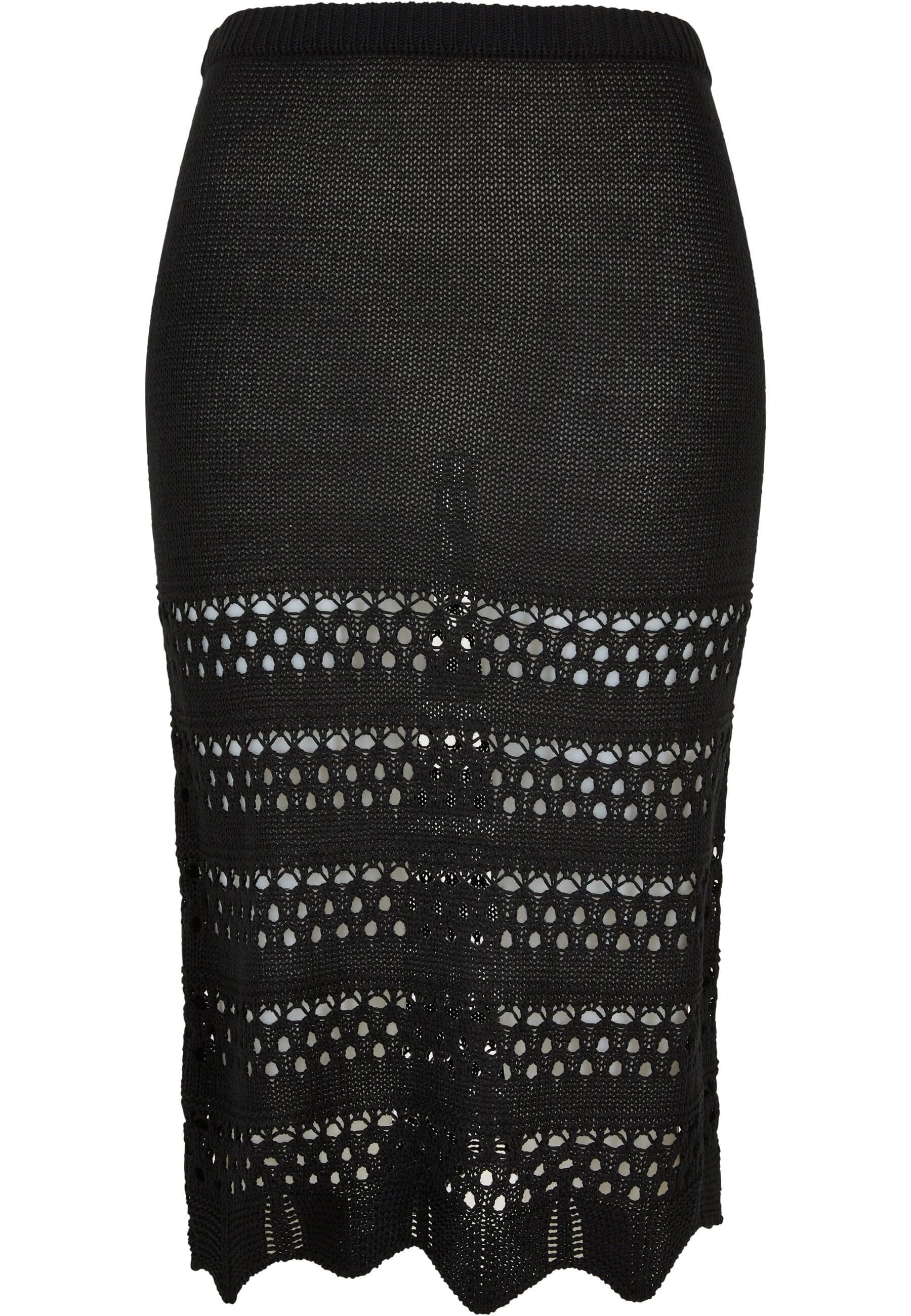 URBAN CLASSICS Sommerrock »Urban Classics Damen Ladies 3/4 Crochet Knit Skirt«, (1 tlg.)