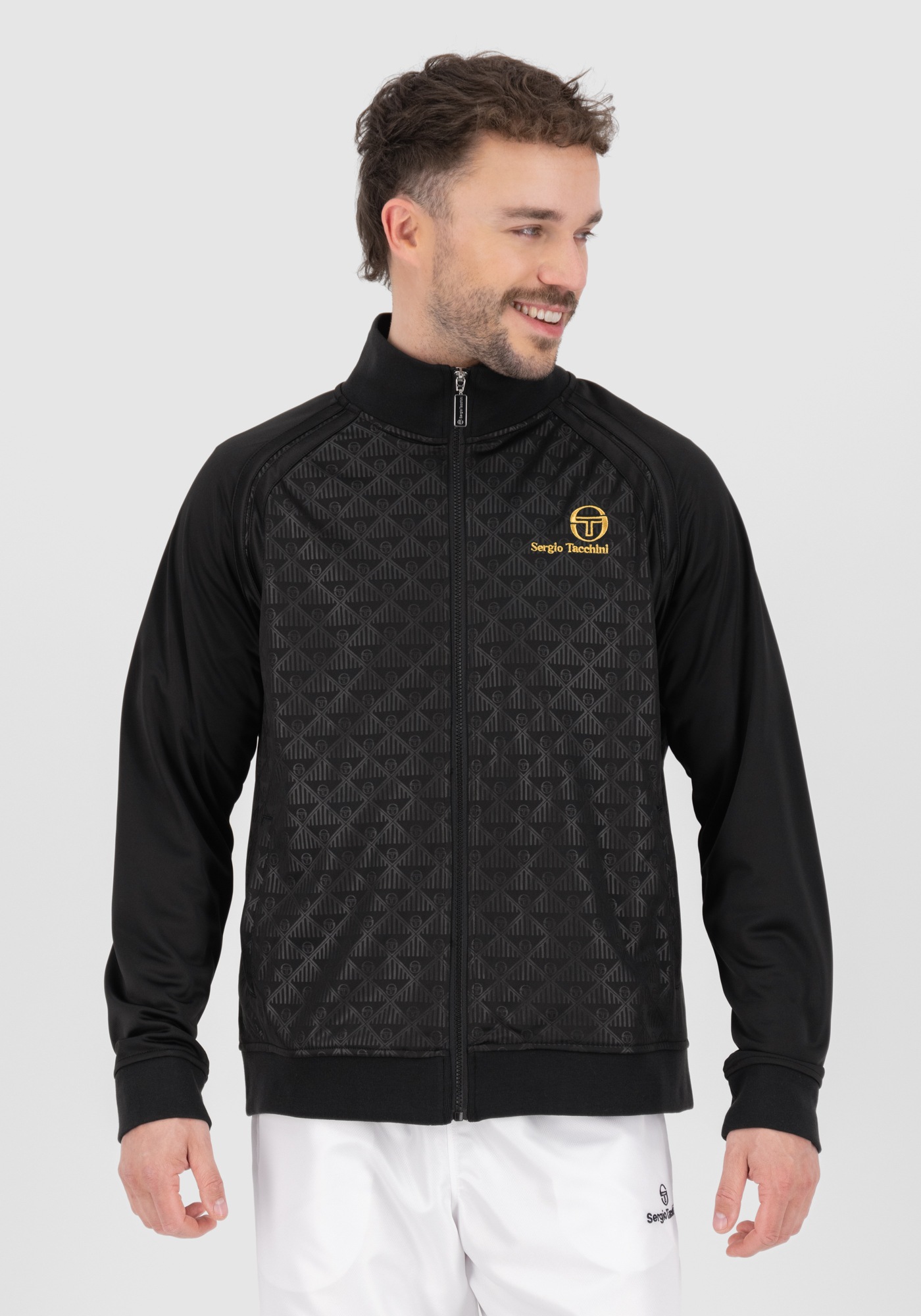 Sergio Tacchini Trainingsjacke »GHIBLI TT Herren«, ohne Kapuze, Trainingsjacke Herren, leichte Jacke, Retro, Sportjacke, Outdoor, Sale