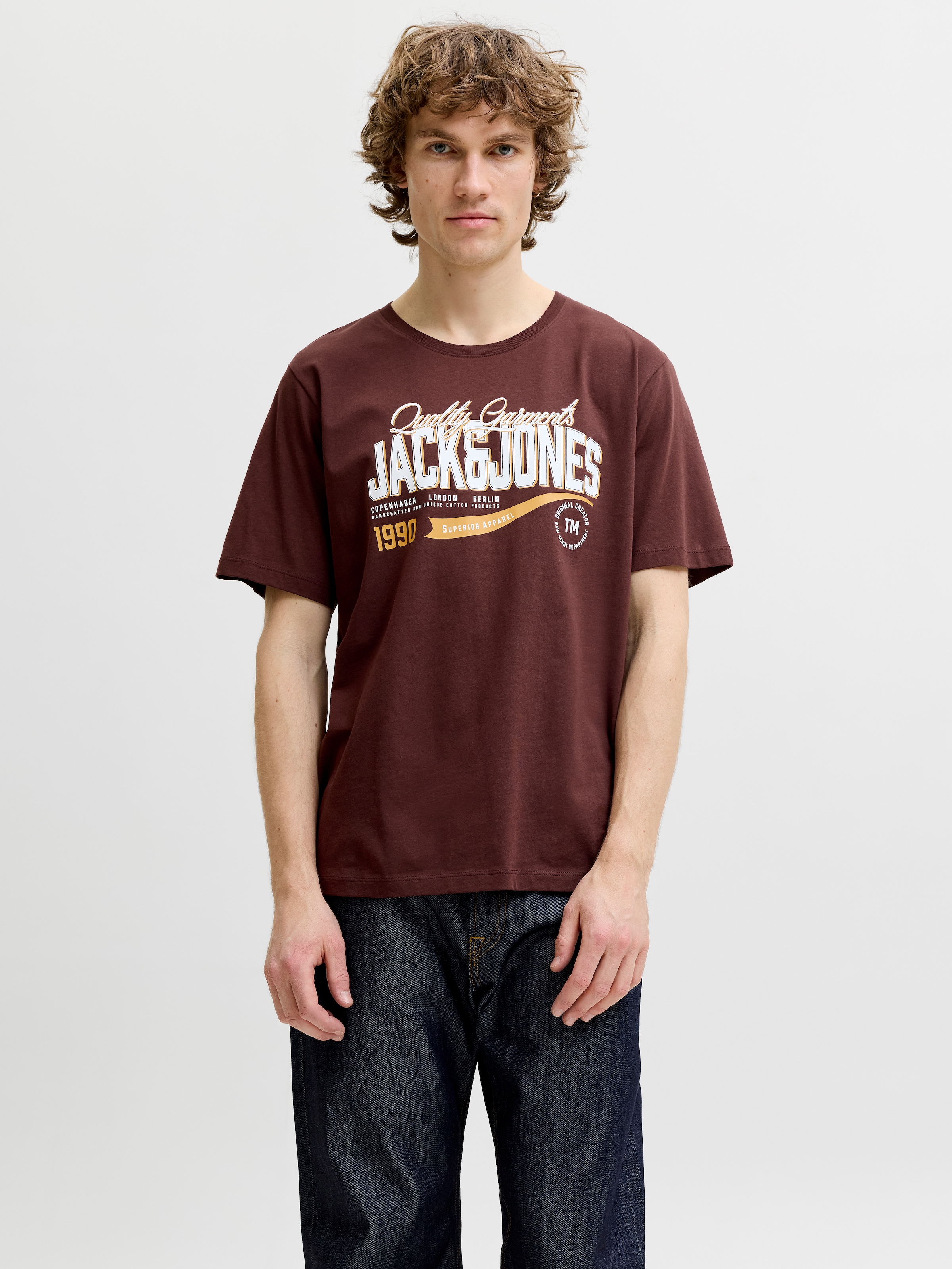 Jack & Jones "JJELOGO TEE SS O-NECK 2 COL AW26 SN" Baumwolle, regular fit