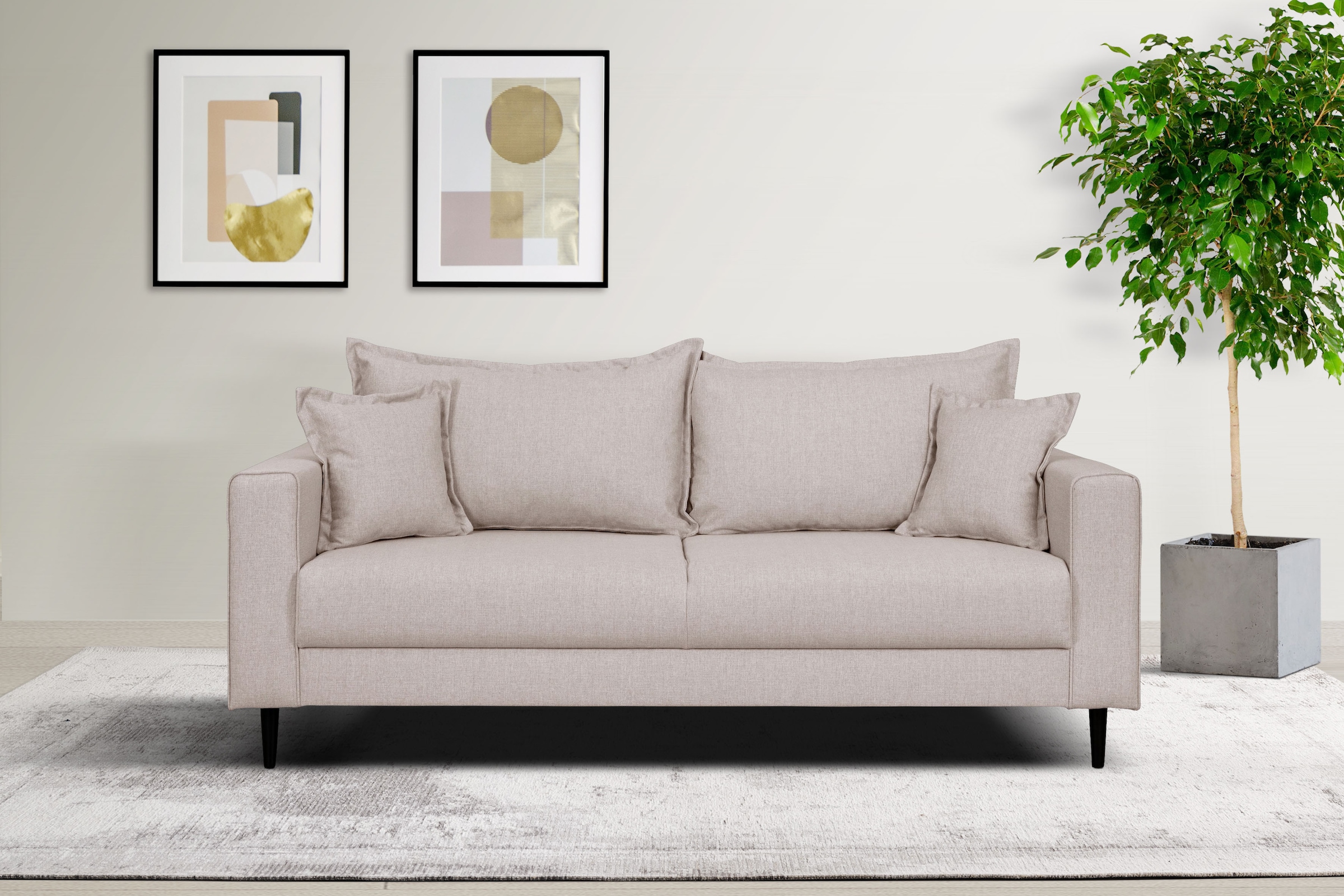 Home affaire 2-Sitzer "VEYRAS, hoher Sitzkomfort, Maße B/T/H: 162/84/76 cm" günstig online kaufen