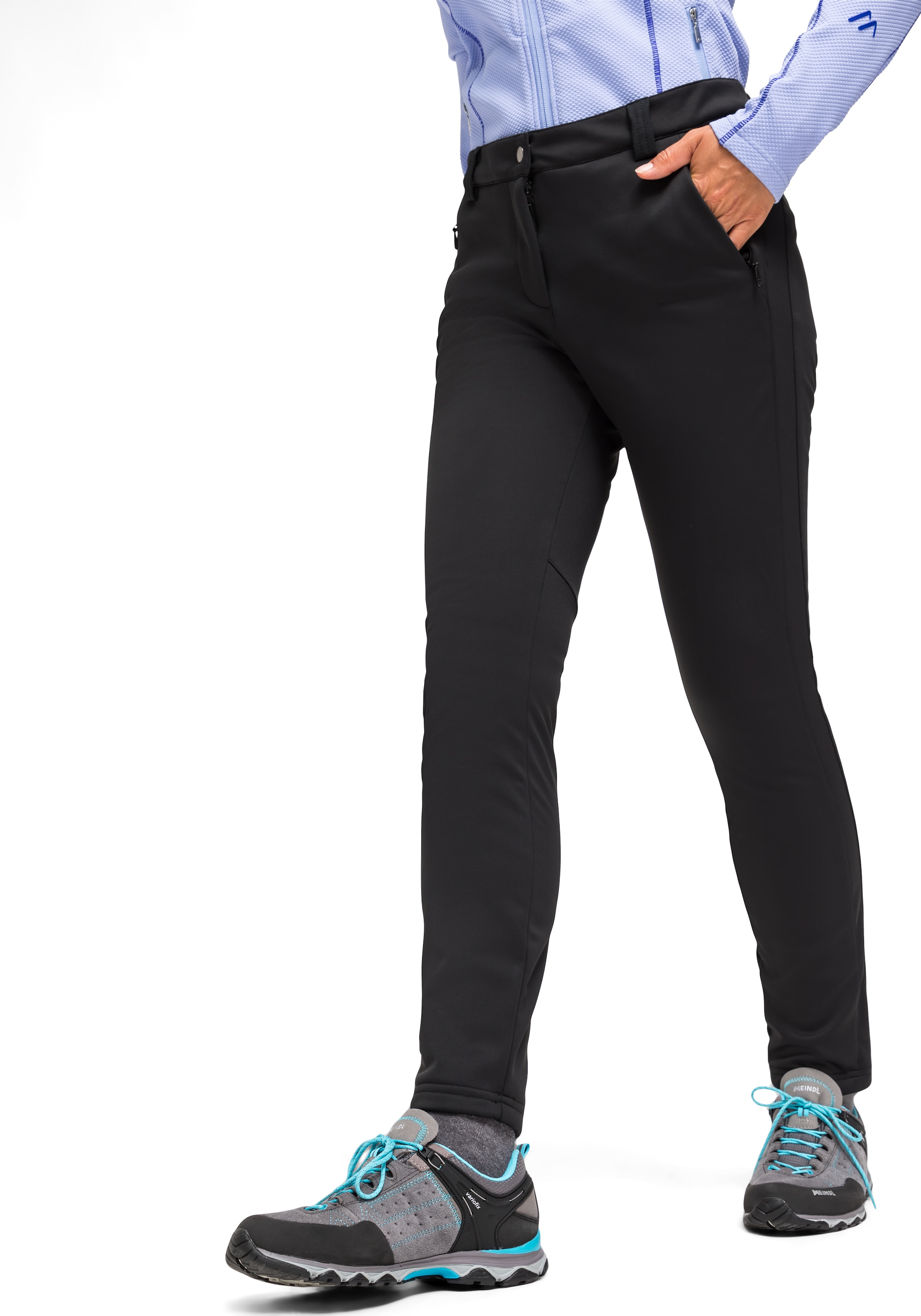 Maier Sports Softshellhose »Lapilli W«, Damen Funktionshose, warme Outdoor-Hose mit Fleece-Innenseite