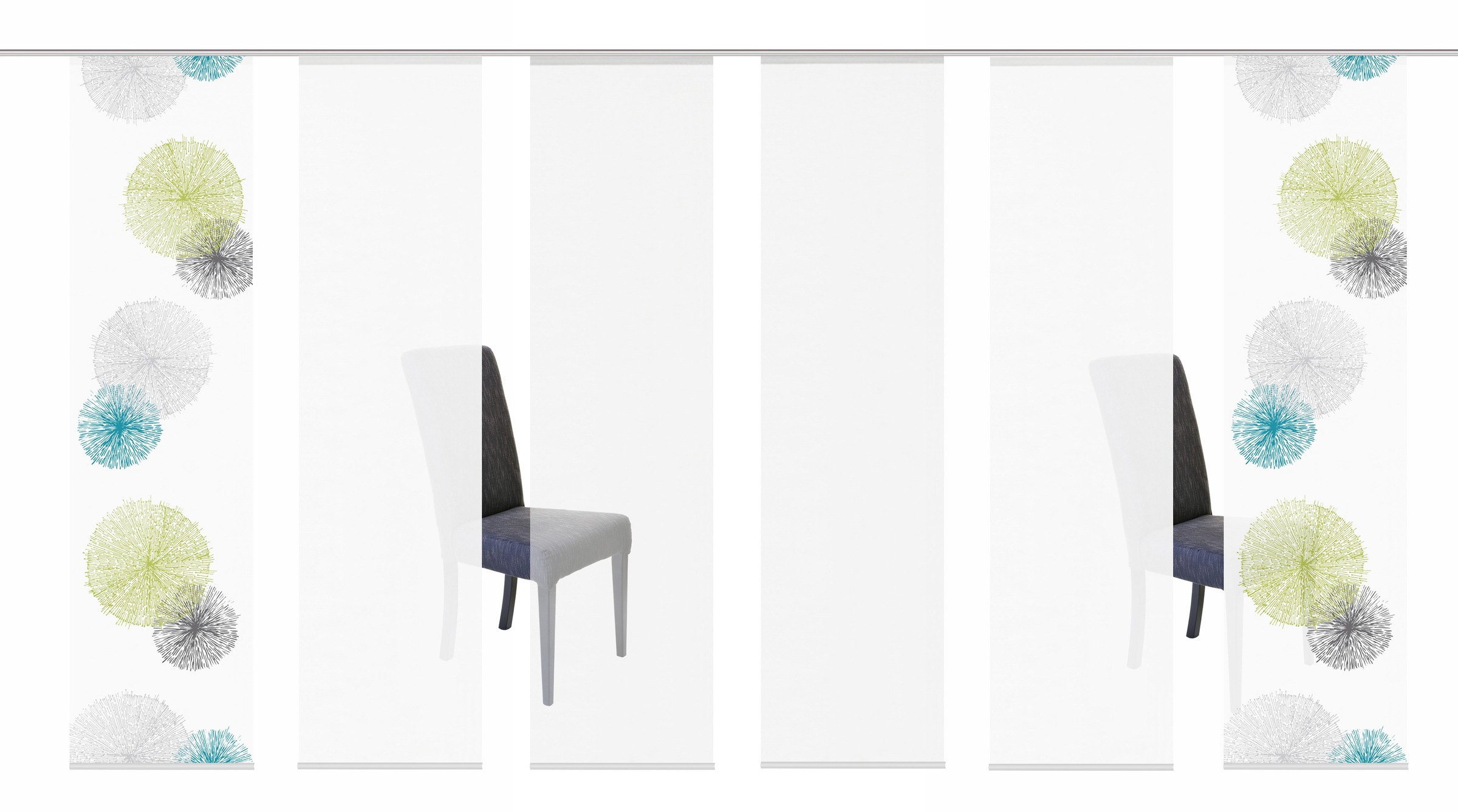 HOME WOHNIDEEN Schiebegardine "SCOPPIO" Klettband 6 Stk. tlg. HxB: 245x60, günstig online kaufen