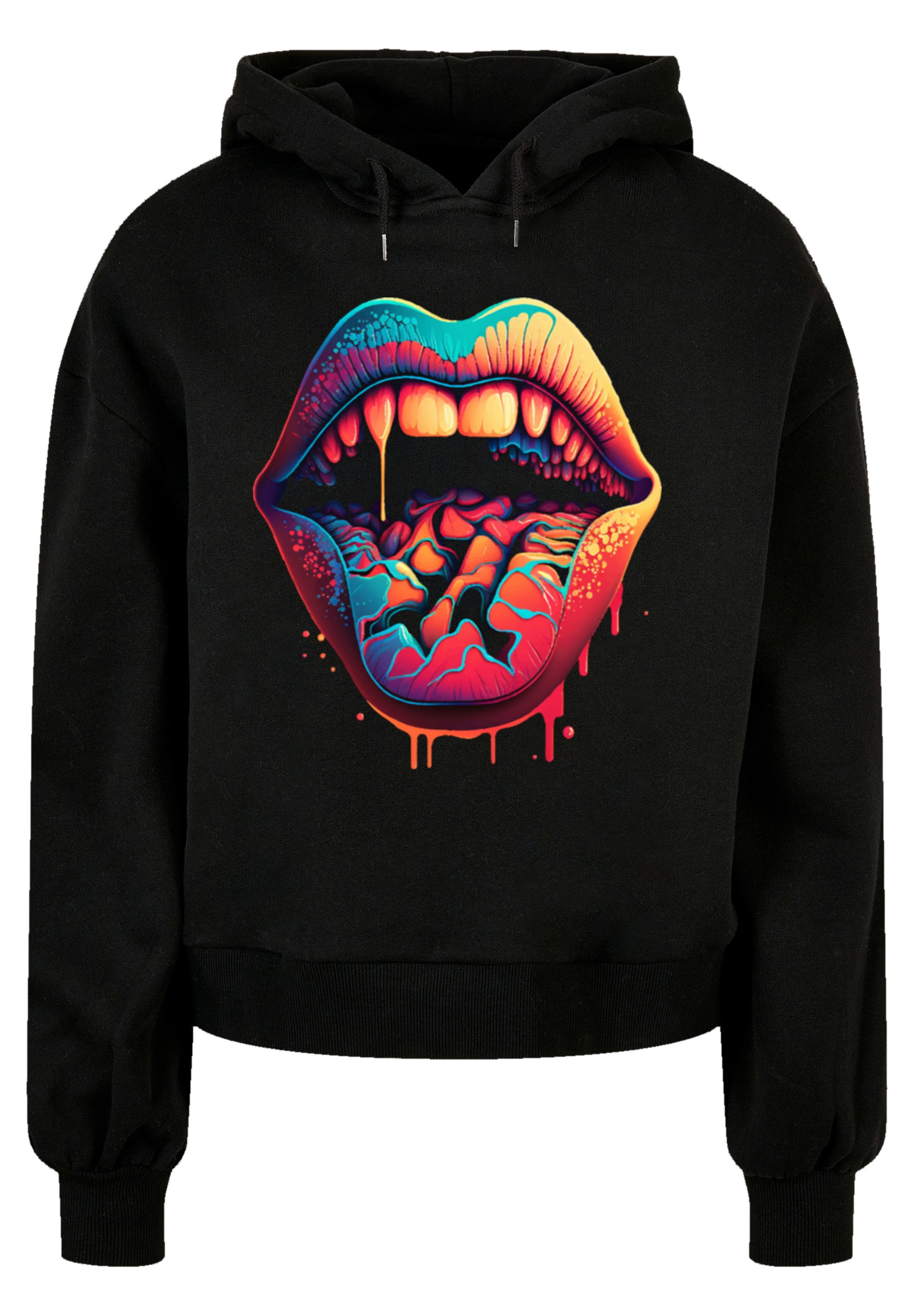 F4NT4STIC Kapuzenpullover »Drooling Lips«, Print