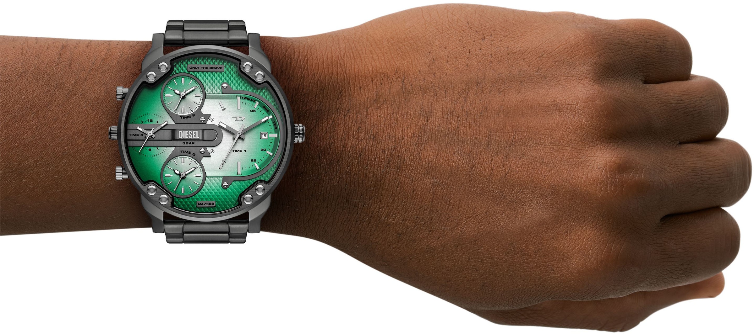 Diesel Quarzuhr »MR. DADDY SLIM«, Armbanduhr, Herrenuhr, Edelstahlarmband, analog, Tag
