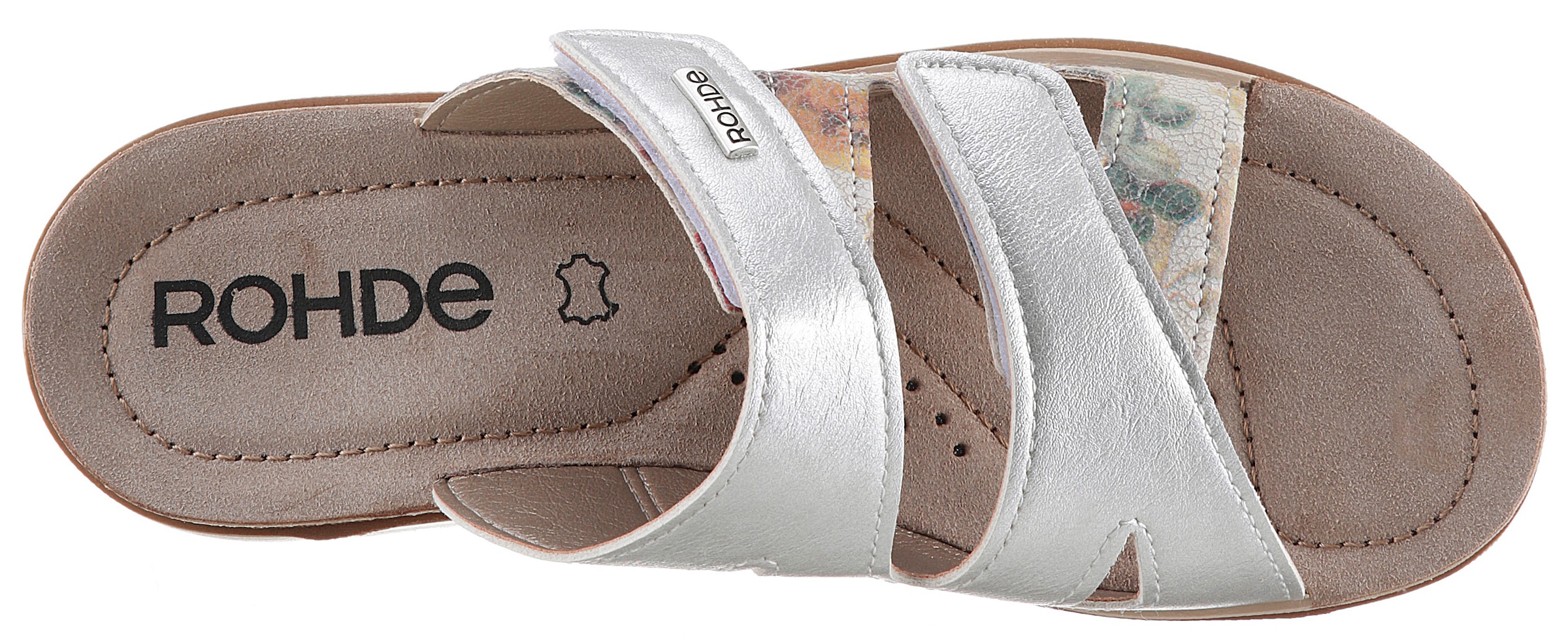 Rohde Pantolette »Baviera«, Keilabsatz, Sommerschuh, Schlappen mit Logo-Emblem