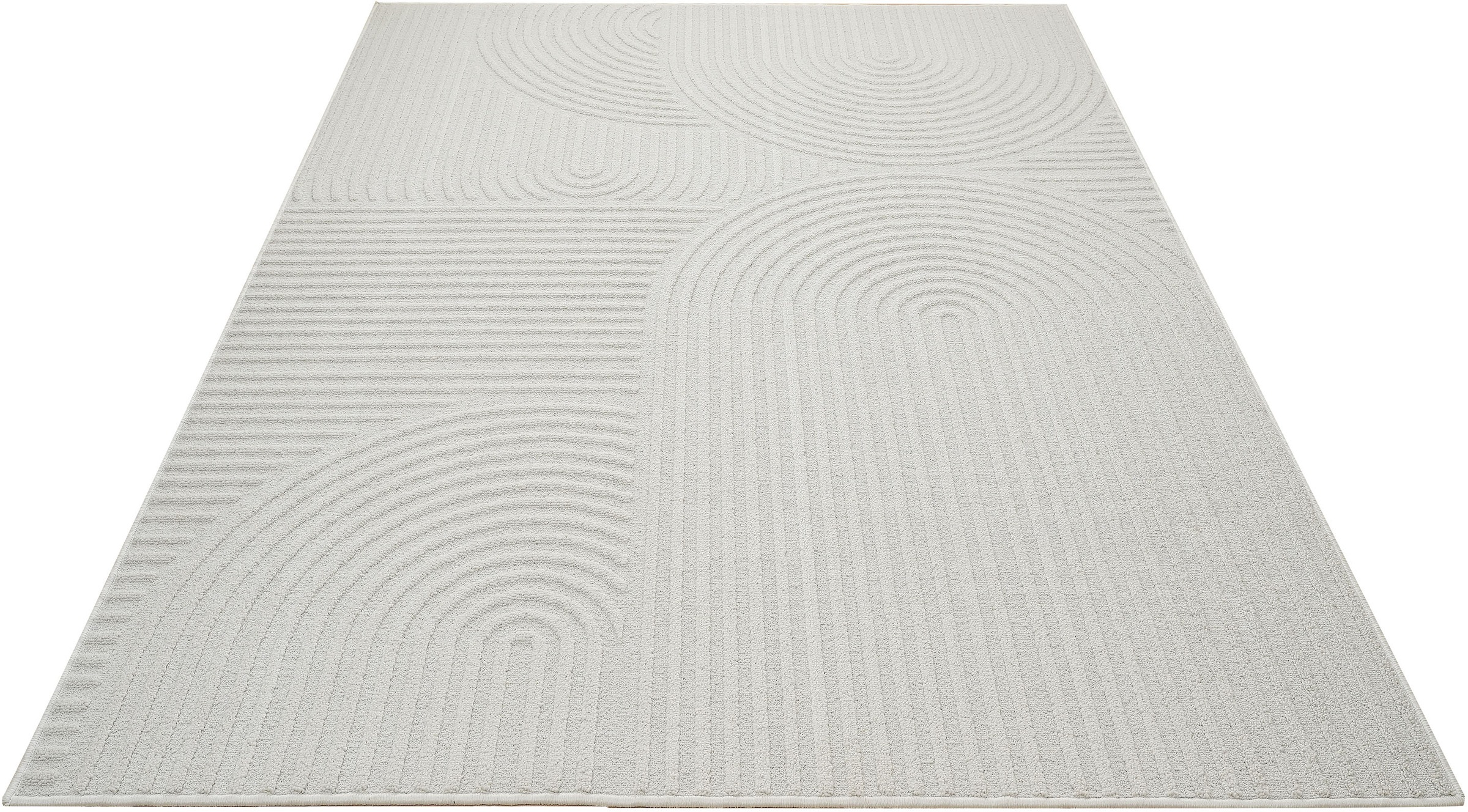 my home Teppich »Jola Hoch-Tief-Design, Scandi-Look, Zen«, rechteckig, 7 mm Höhe, Boho, Modern, 3D, Wohnzimmer, Schlafzimmer, wasserabweisend