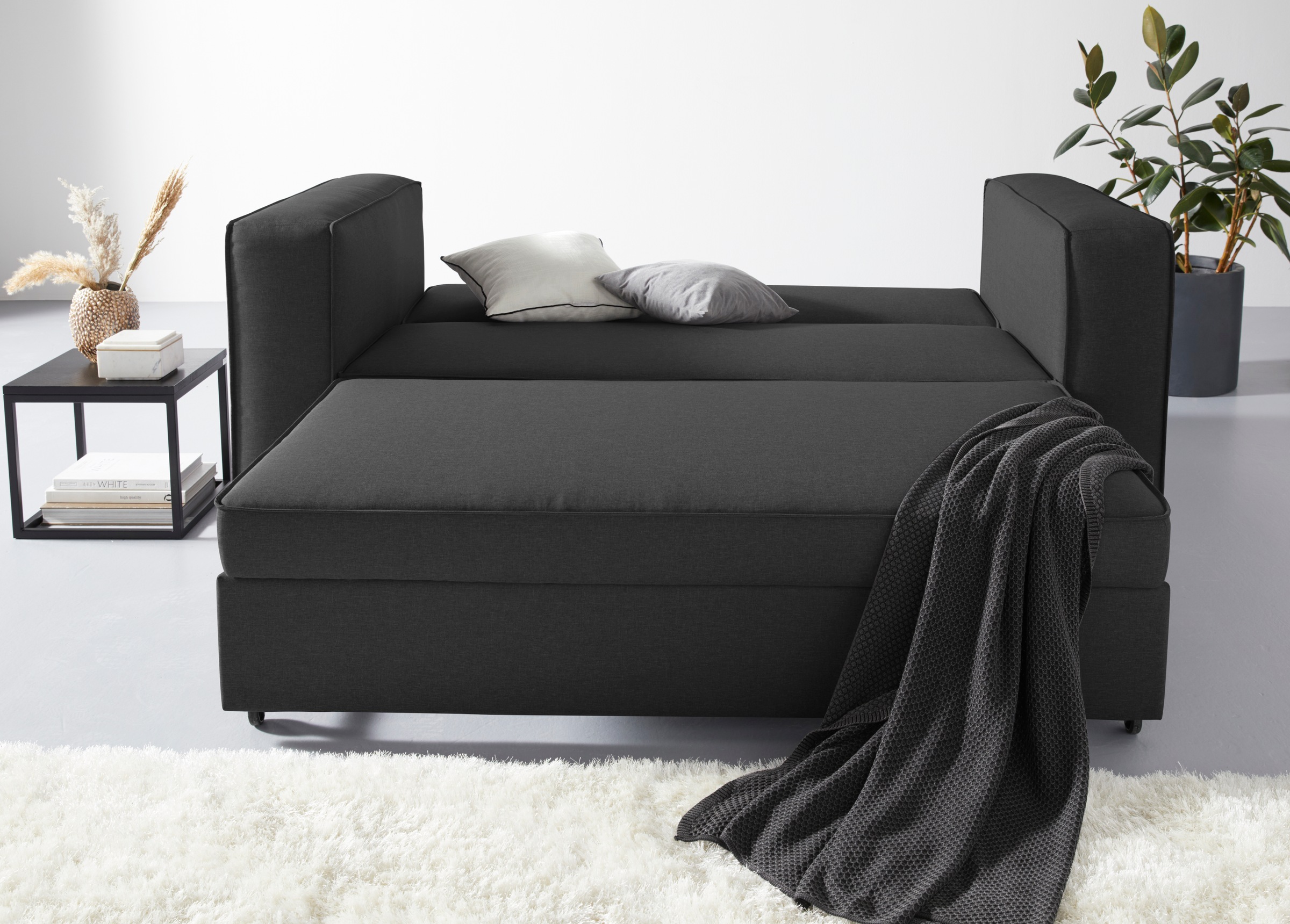 Guido Maria Kretschmer Home&Living Schlafsofa »Asmund, Design-Schlafsofa, komfortable Bedienung,«, perfekter Sitzkomfort, Liegefläche 160/200 cm