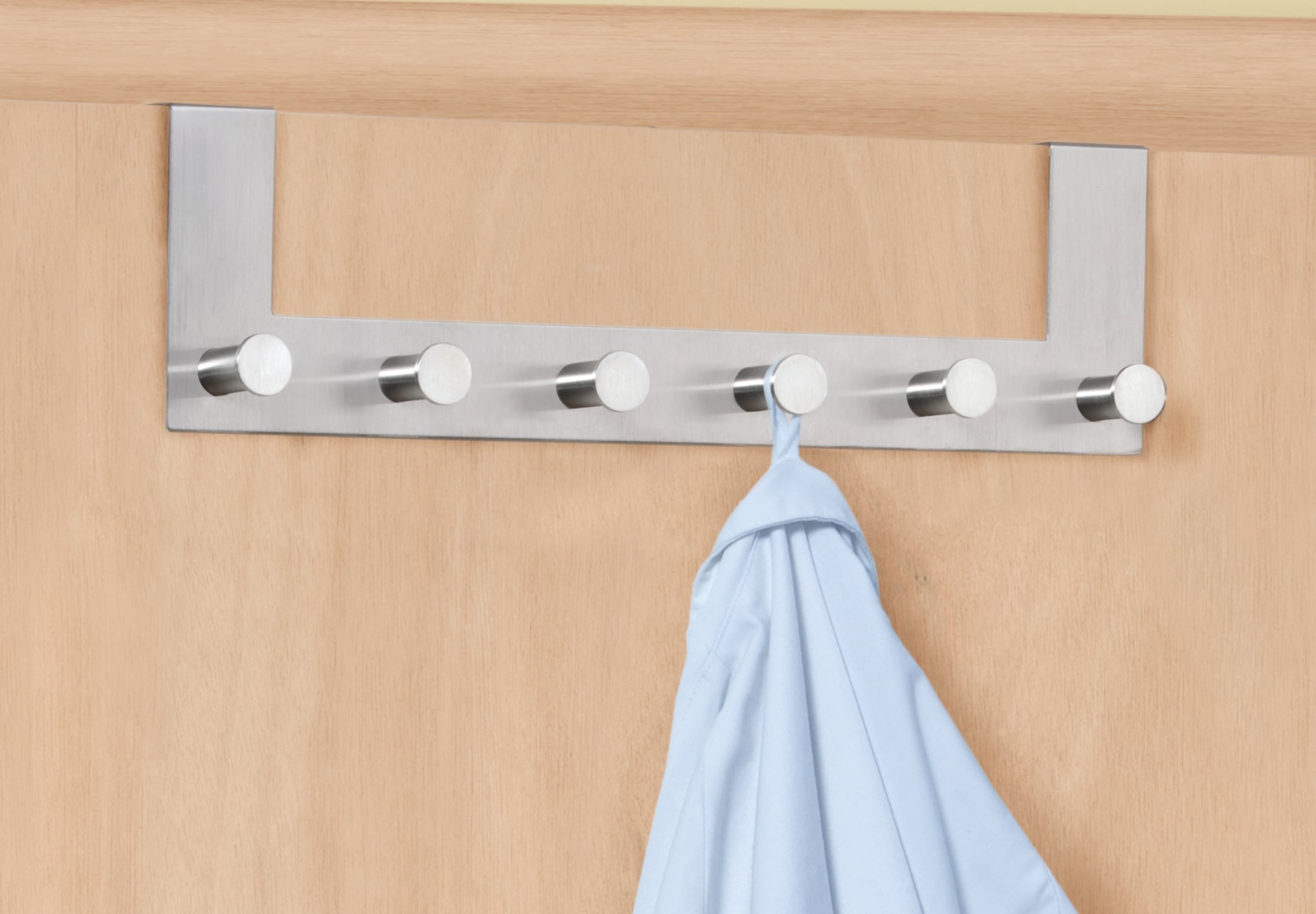 WENKO Türhaken »Modell Celano«, Türgarderobe, Hakenleiste mit 6 Haken, für einen Türfalz von 2 cm