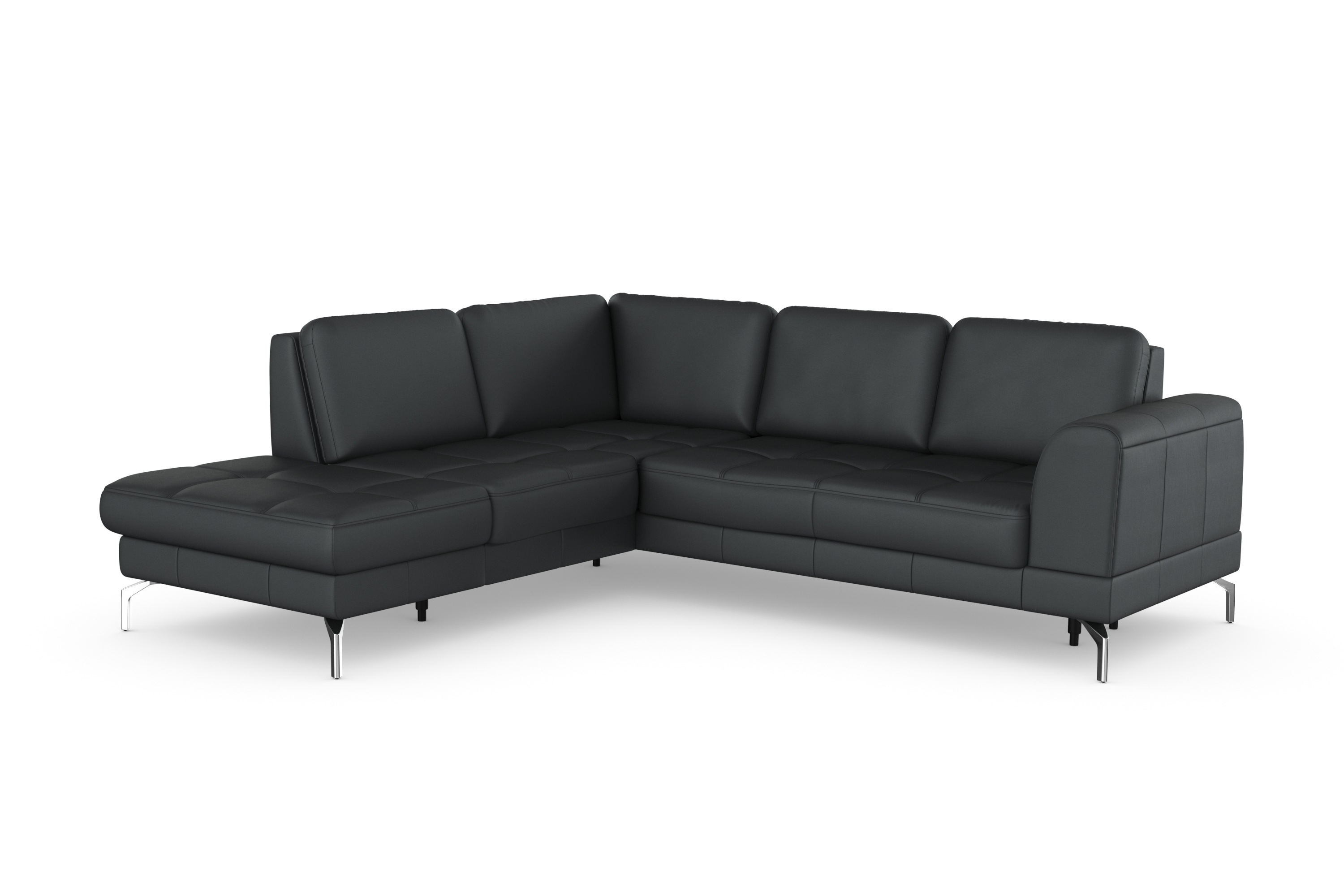 Thumbnail - sit&more Ecksofa "Bendigo L-Form", inklusive Sitztiefenverstellung, Bodenfreiheit 15 cm, in 2 Fußfarben