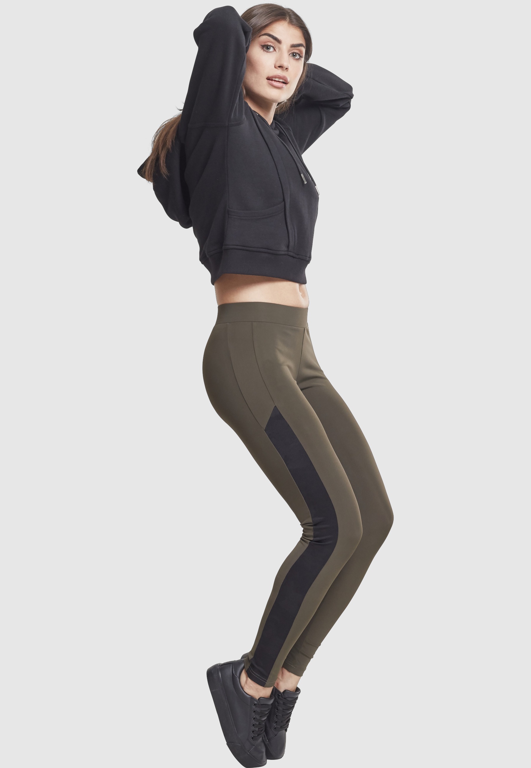 URBAN CLASSICS Leggings »Urban Classics Damen Ladies Jacquard Camo Striped Leggings«