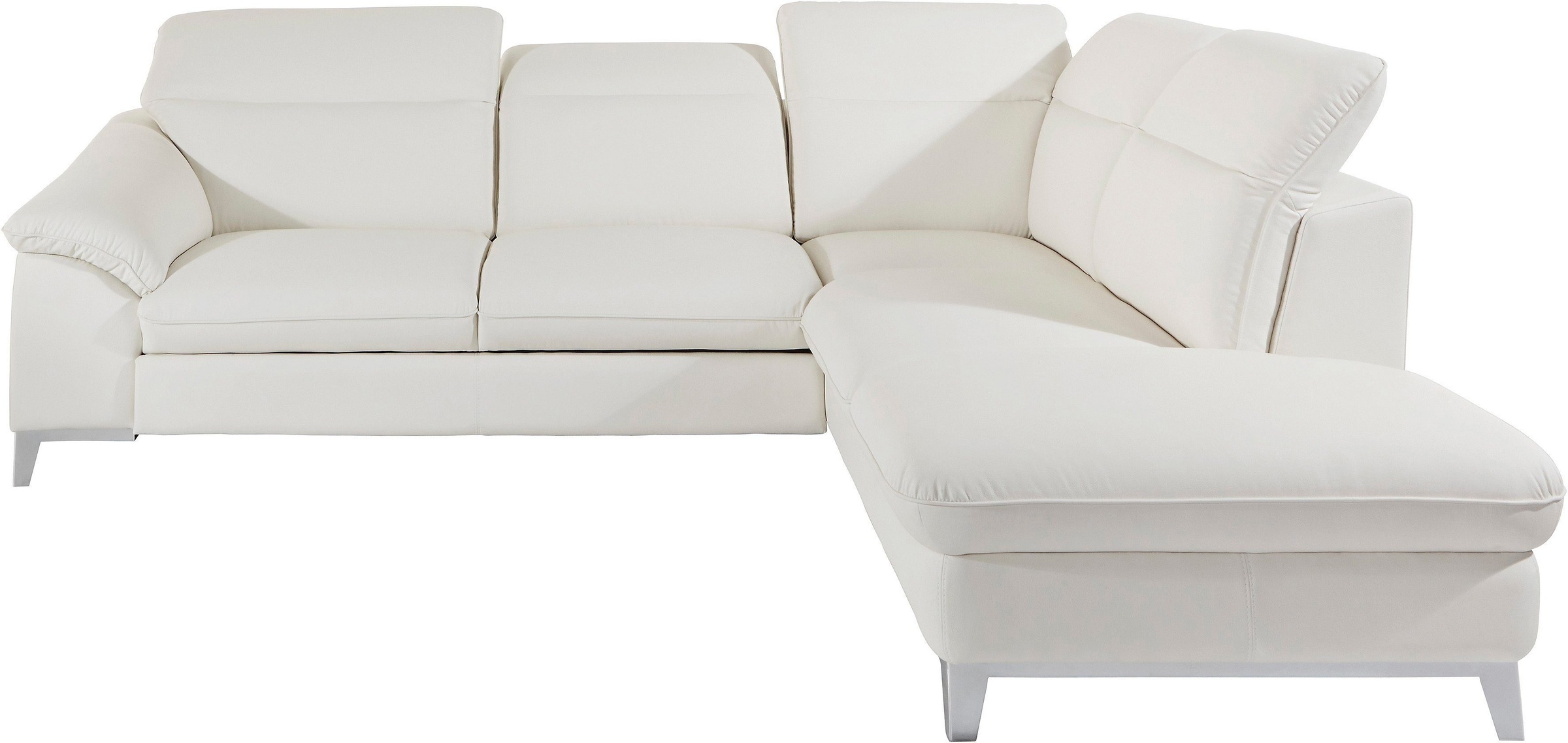 COTTA Polstergarnitur »Teresa L-Form«, (Set), Set bestehend aus: Ecksofa mit Kopfteilverstellung & Hocker