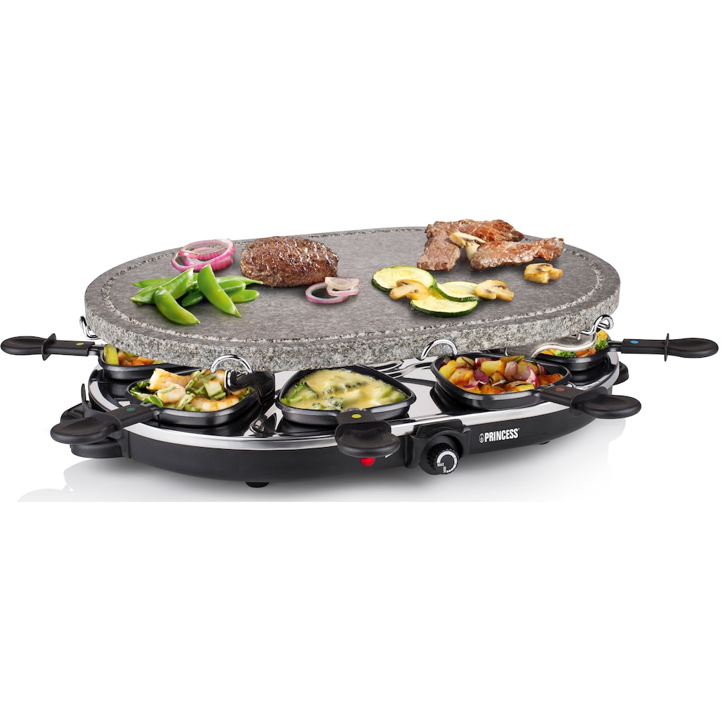 PRINCESS Raclette »162720«, 8 St. Raclettepfännchen, 1200 W