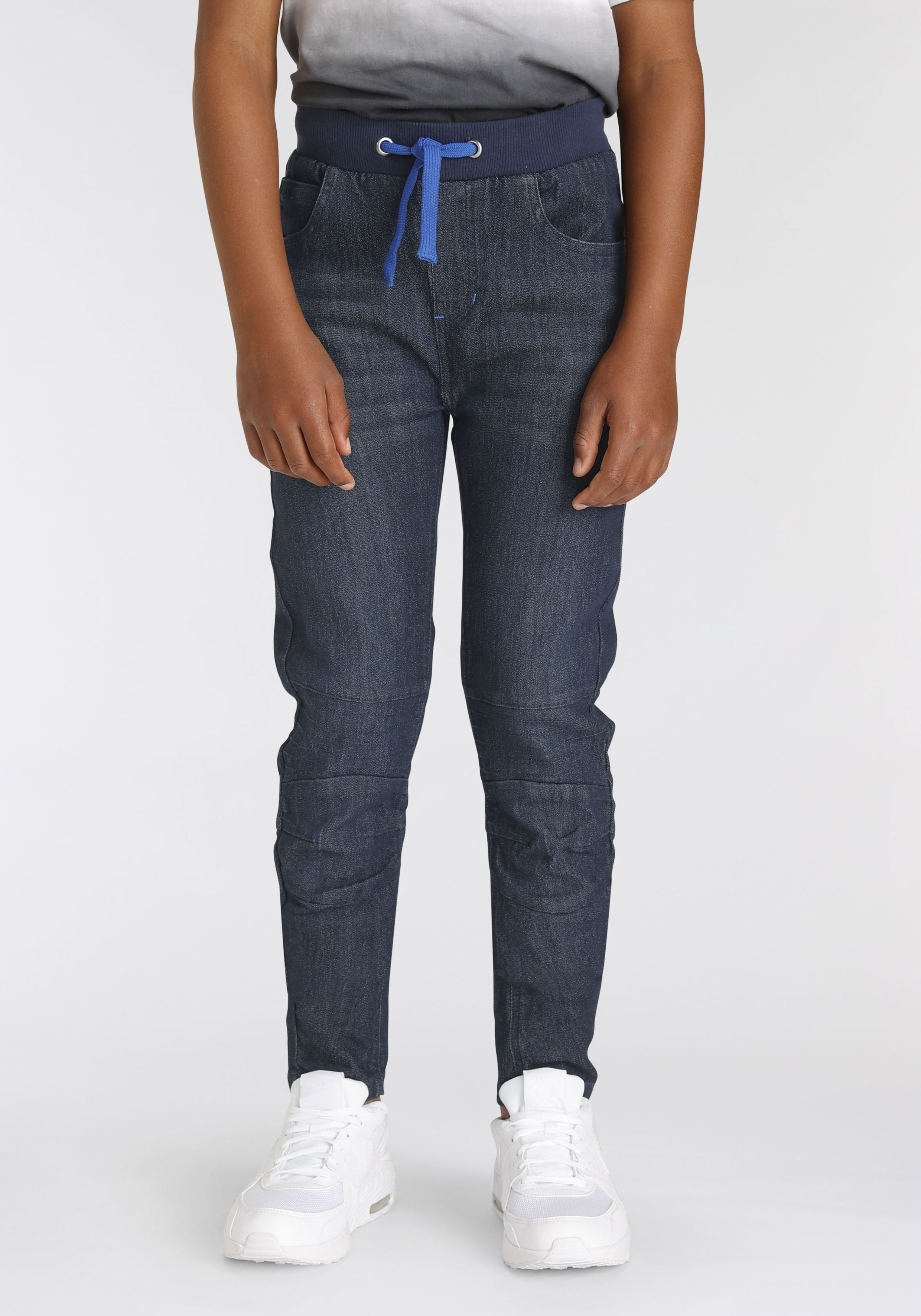 Thumbnail - Chiemsee Schlupfjeans ", Stretch-Jeans für Jungen" schmale Beinform, Used-Waschung, niedrige Leibhöhe