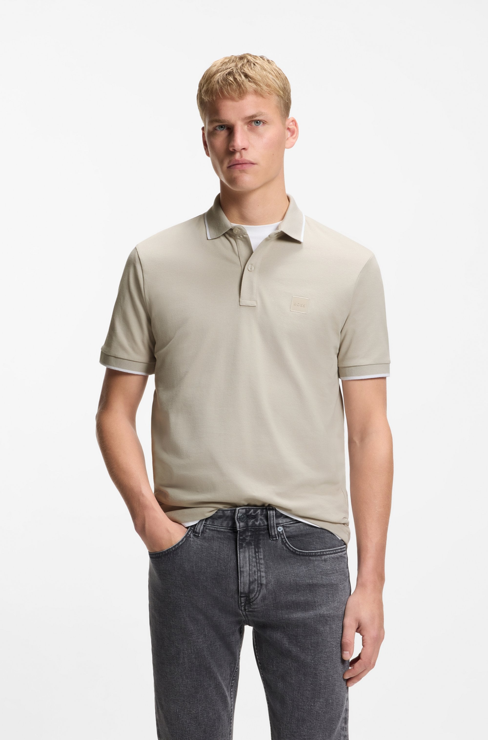 BOSS ORANGE Poloshirt "Passertip" mit BOSS Logo-Badge günstig online kaufen