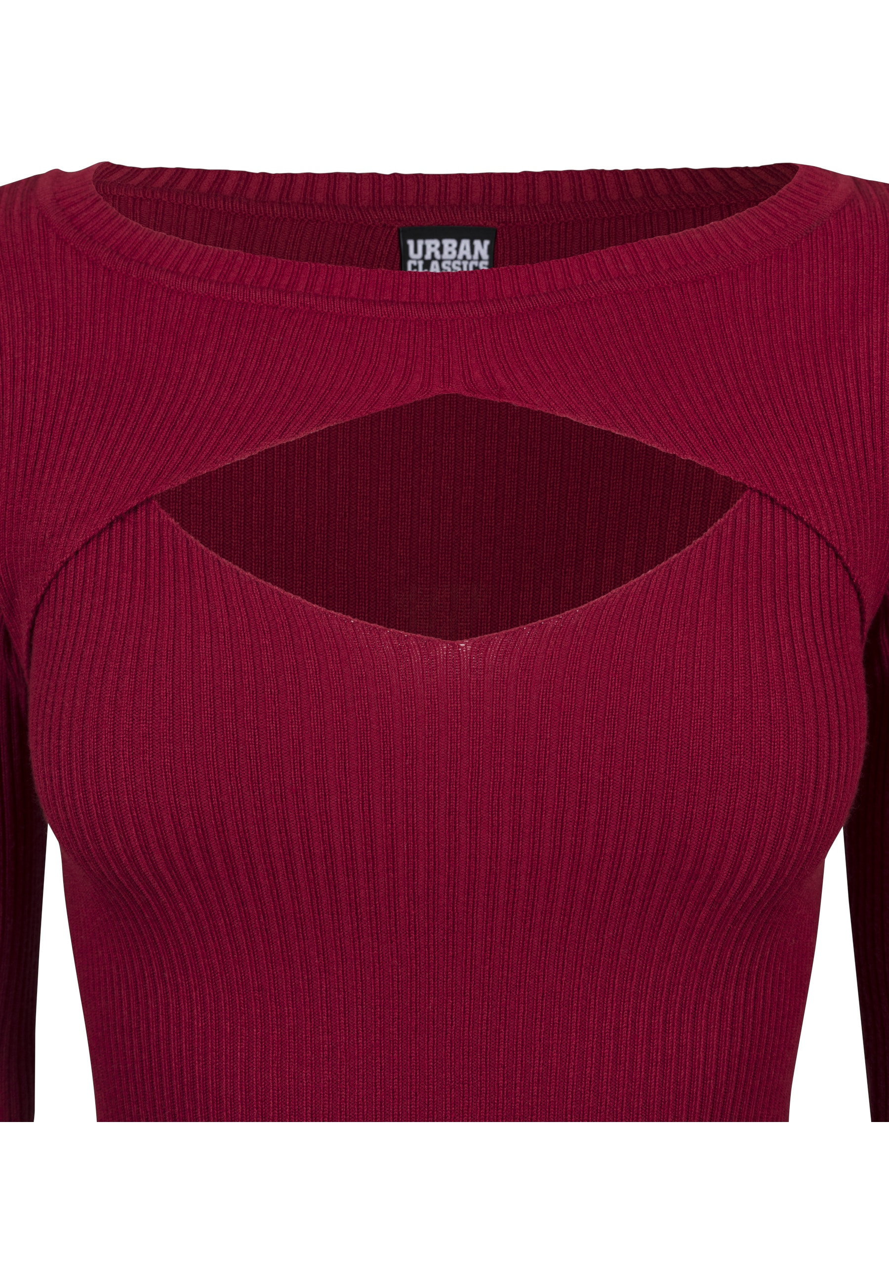 URBAN CLASSICS Shirtkleid »Urban Classics Damen Ladies Cut Out Dress« 1 Stk. tlg.