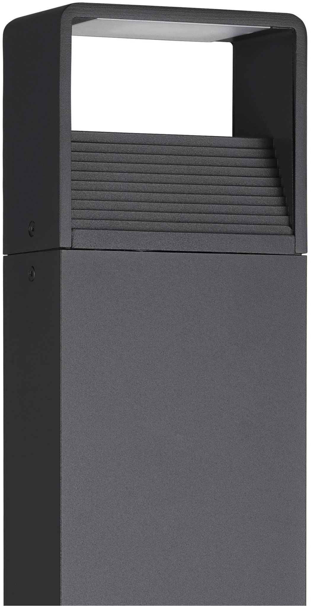 EGLO Stehlampe »Doninni 1 Außen-Stehlampe, Außenleuchte aus Kunststoff, IP44, Lampe« LED-Modul 1 Stk. Warmweiß Stehleuchte - L13,5 x B7,5 x H80 cm - anthrazit - 6,2W inkl.