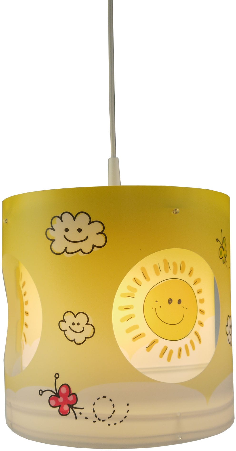 NIERMANN Hängeleuchte "Dreh-Pendelleuchte Sunny", 1, Ø 25cm H: 27cm, 1 Stk., bunt, Kinderzimmer, Leuchten, Kinderzimmer, Kinderlampe