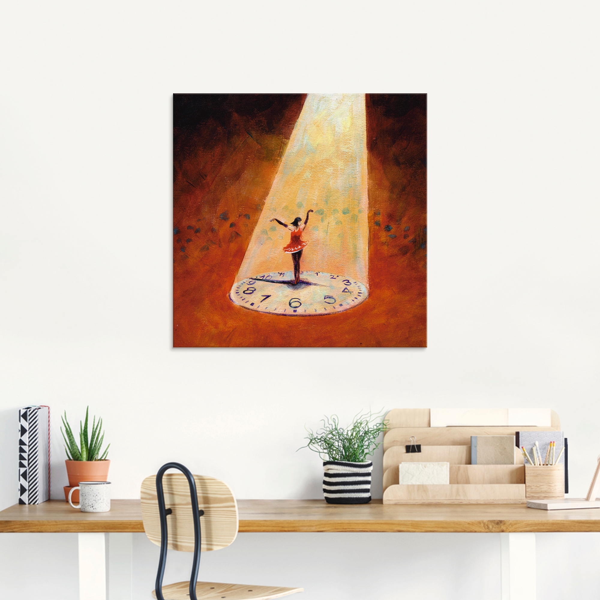 Artland Glasbild »Im Jetzt sein«, Frau, (1 St.), in verschiedenen Größen
