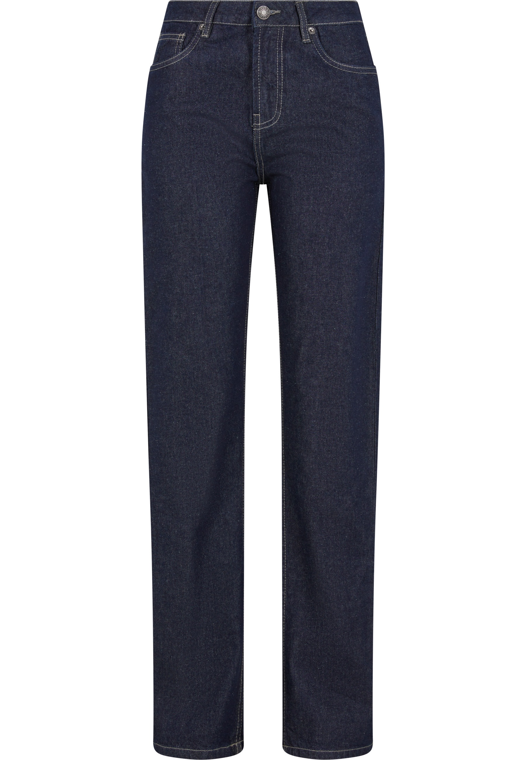 Bequeme Jeans URBAN CLASSICS "Urban Classics Ladies Straight Fit Denim", Damen, Gr. 28, Normalgrößen, rinse washed, 100% Baumwolle, unifarben, normal, Jeans
