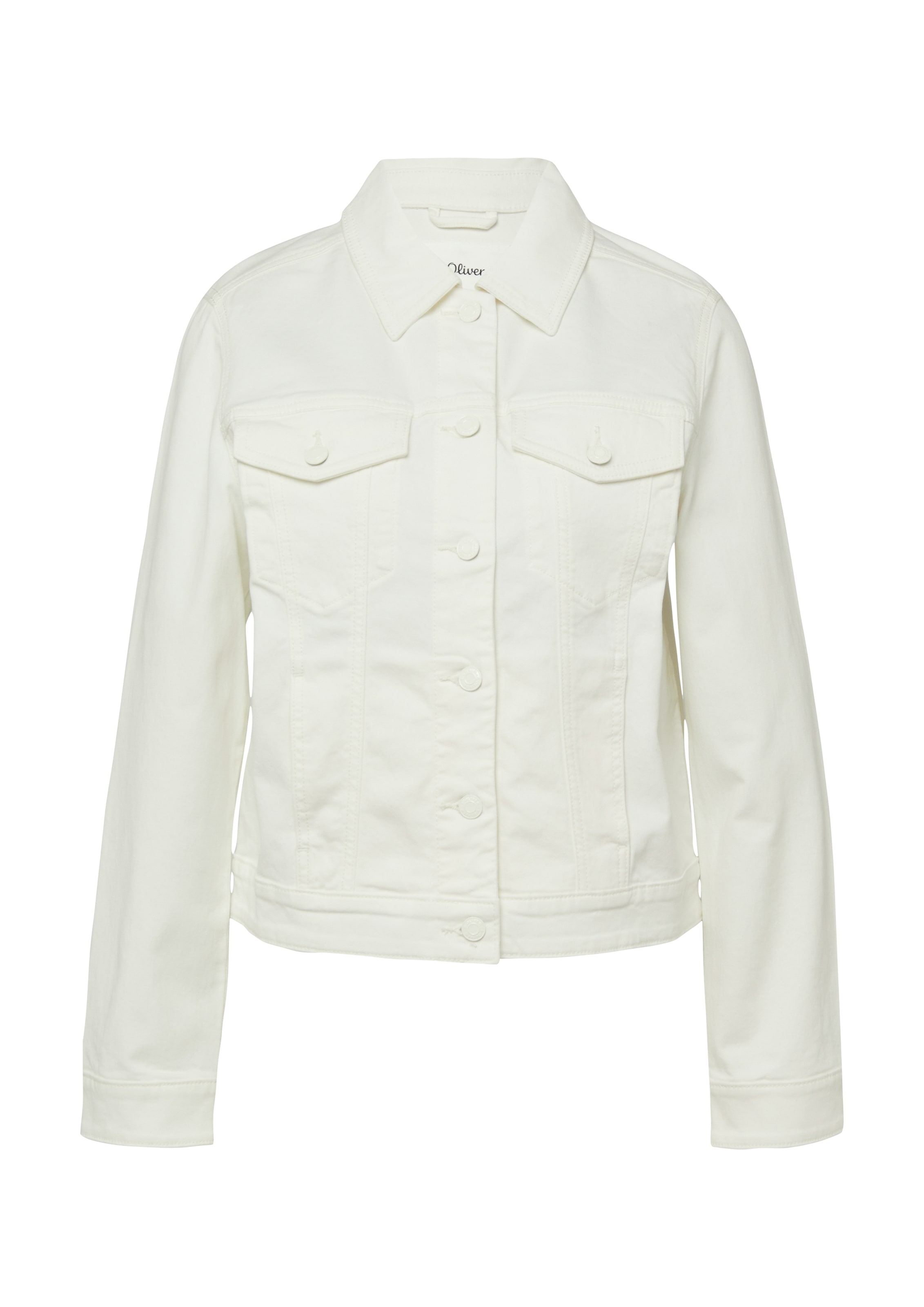 s.Oliver Jeansjacke ohne Kapuze mit weißen Knöpfen