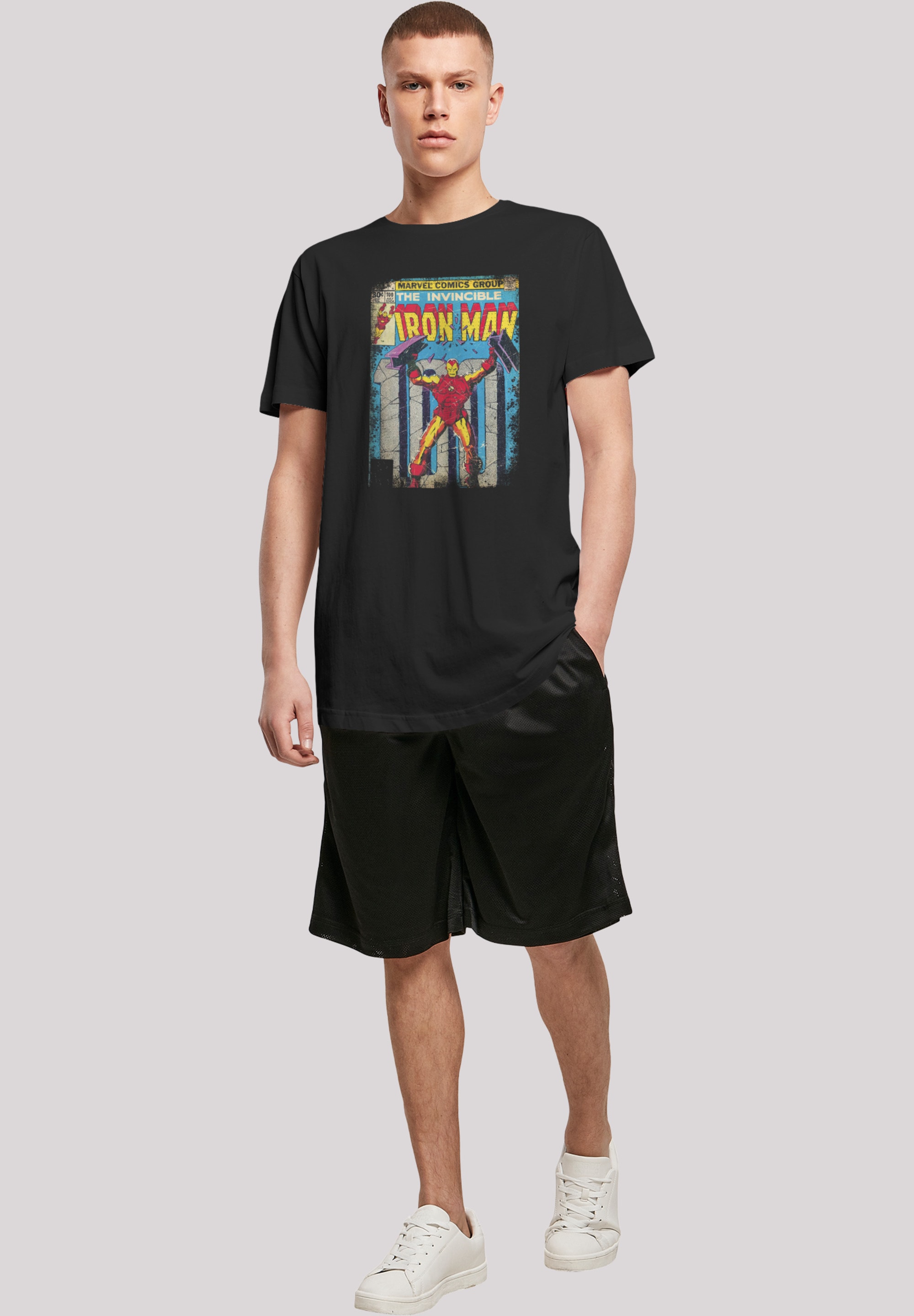 F4NT4STIC T-Shirt »Marvel Iron Man Cover«, Herren,Premium Merch,Lang,Longshirt,Logo Print