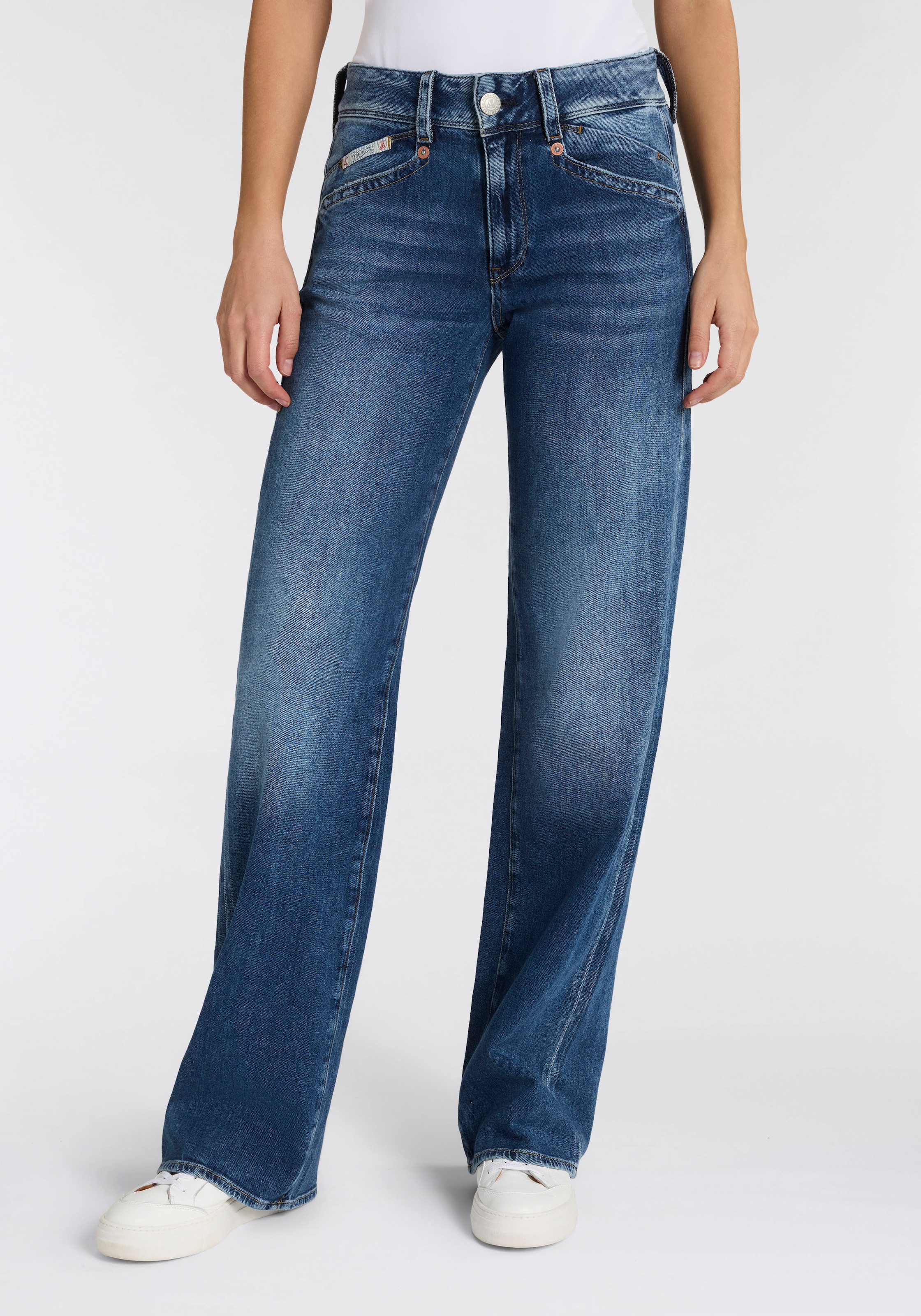 Herrlicher Straight-Jeans "Prime New Denim Stretch" mit Spitzbund hinten
