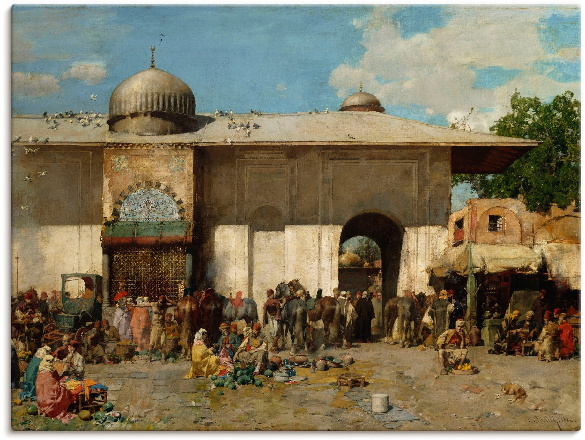 Artland Wandbild »Orientalischer Wandaufkleber Gruppen 1884«, (1 St.), Markt. | Familien, versch. in bestellen Leinwandbild, BAUR & Größen oder Poster als