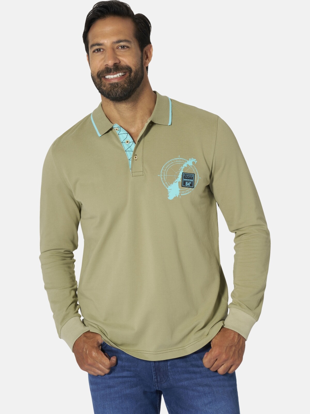 Jan Vanderstorm Langarm-Poloshirt "Langarm-Poloshirt FREDMAR" günstig online kaufen