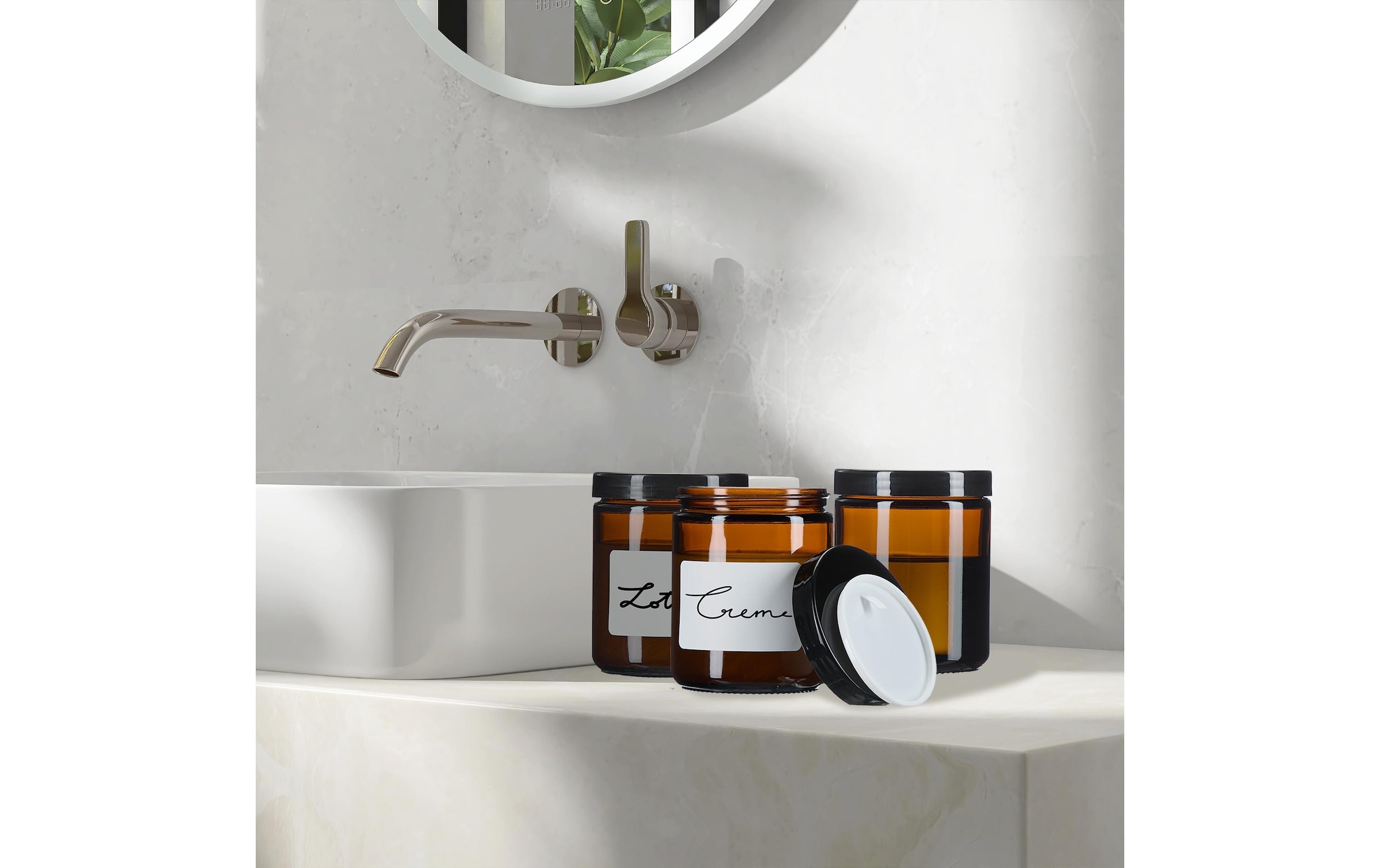 relaxdays Vorratsglas »Salbentiegel 240 ml, 12 Stück«