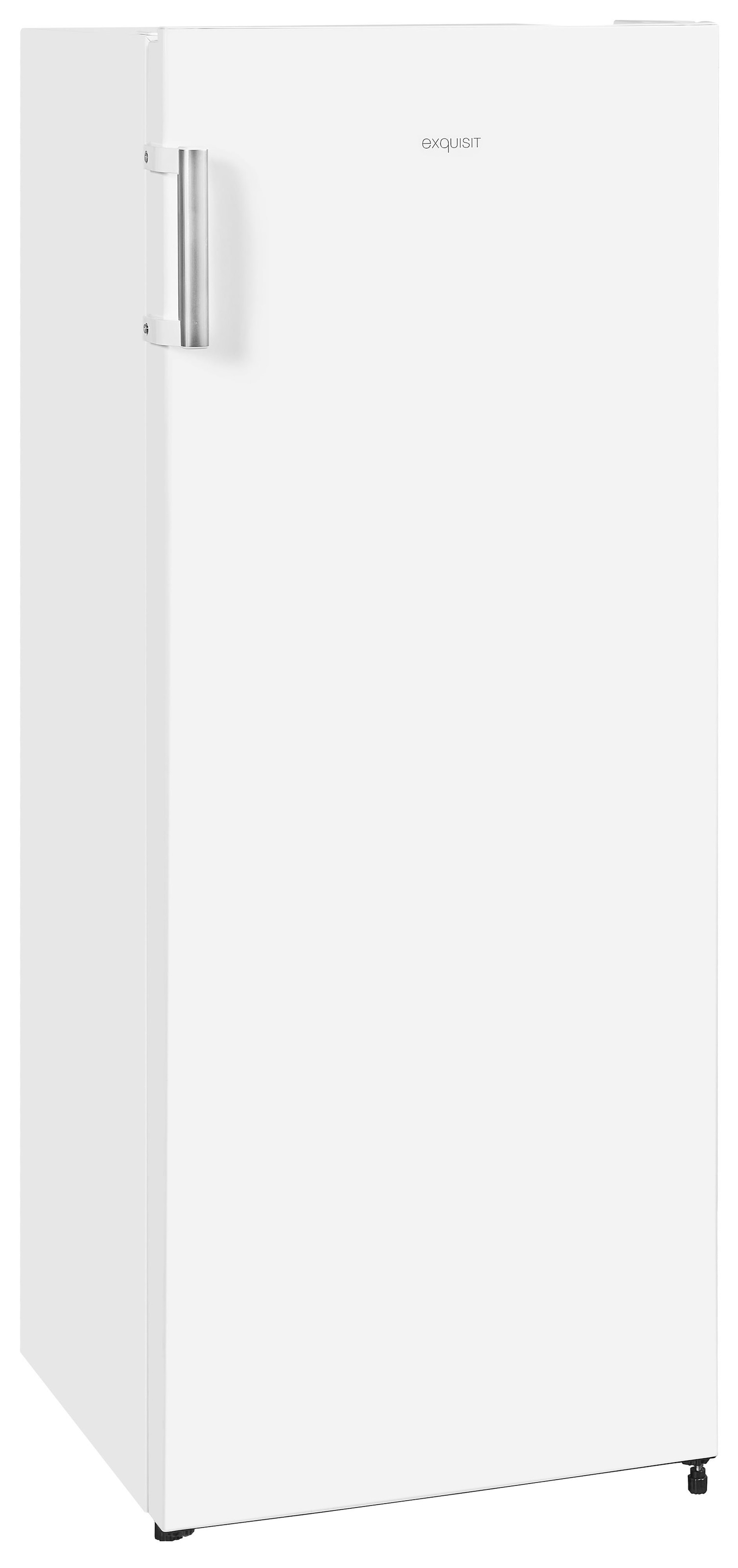 exquisit Gefrierschrank "GS231-NF-H-010E weiss" 143,4 cm hoch 56 cm breit 4*-Gefrierschrank No Frost mit LED-Anzeige & praktischem Griff