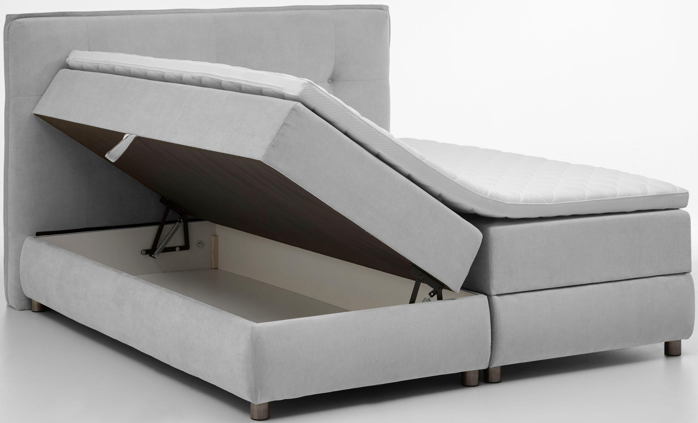 ATLANTIC home collection Boxspringbett »Tilo«, mit Tonnentaschen-Federkernmatratze, inkl. Bettkasten und Topper