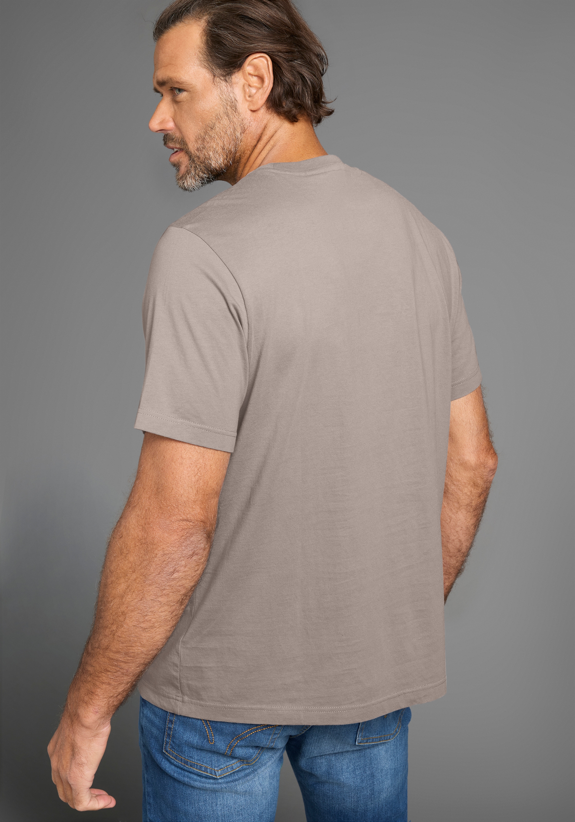 Man's World Print-Shirt, mit modisch-landschaftlichen Druck