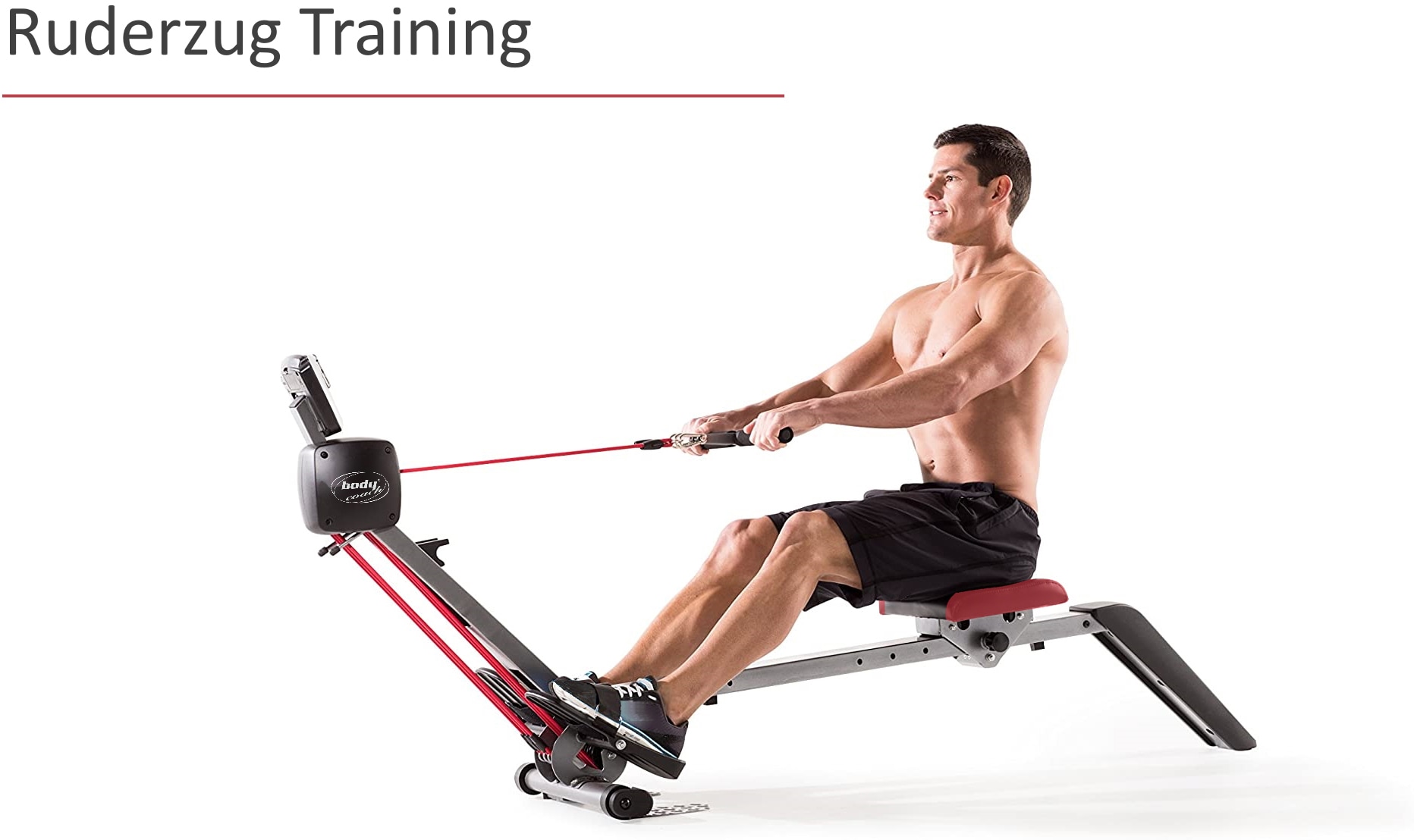body coach Ruderzugmaschine »Tube Allround-Fitnessgerät 3fach Band-Zugsystem klappbar«, Rudermaschine, 3 Widerstandsstufen