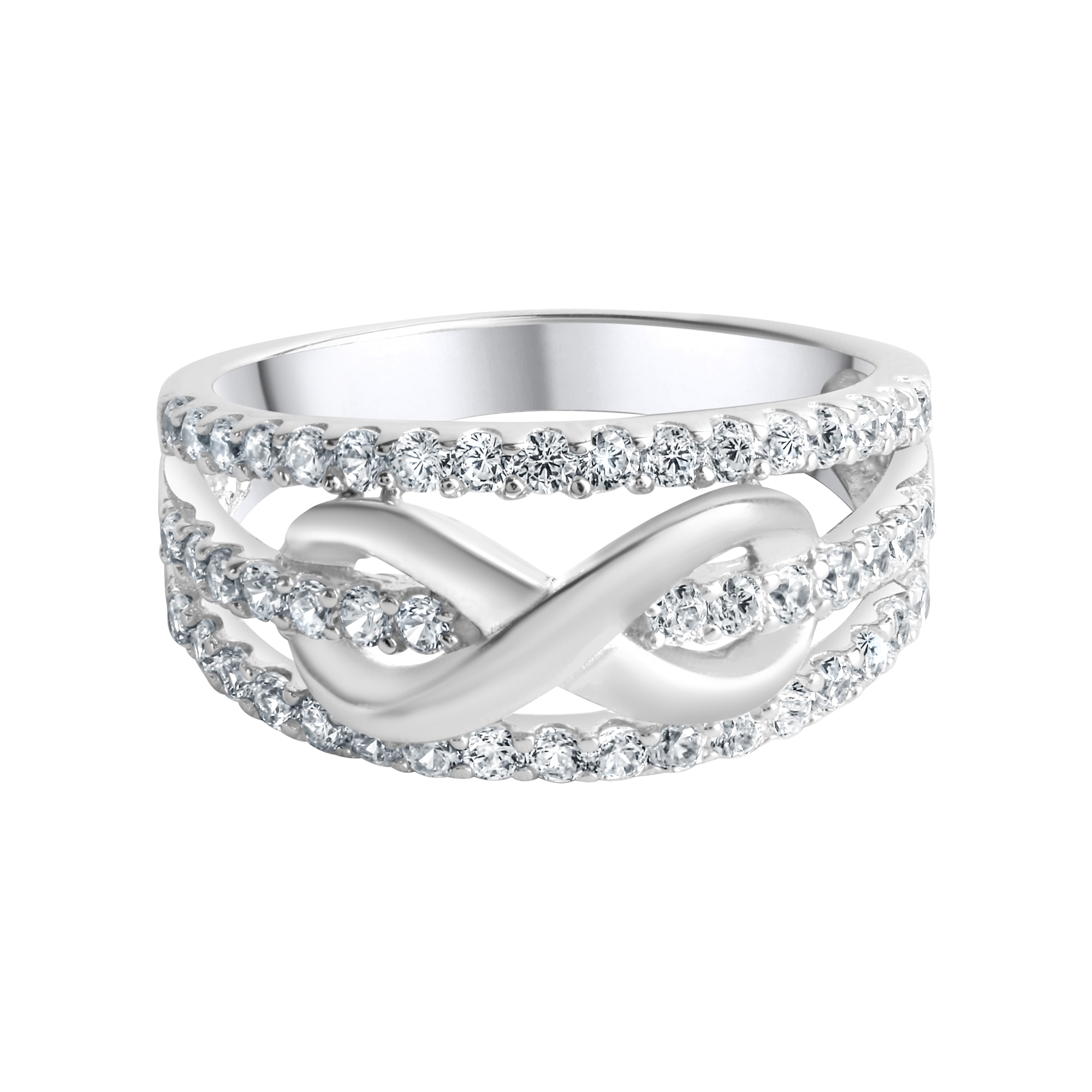 Zeeme Fingerring »Silber 925 rhodiniert mit Unendlichkeitssymbol«