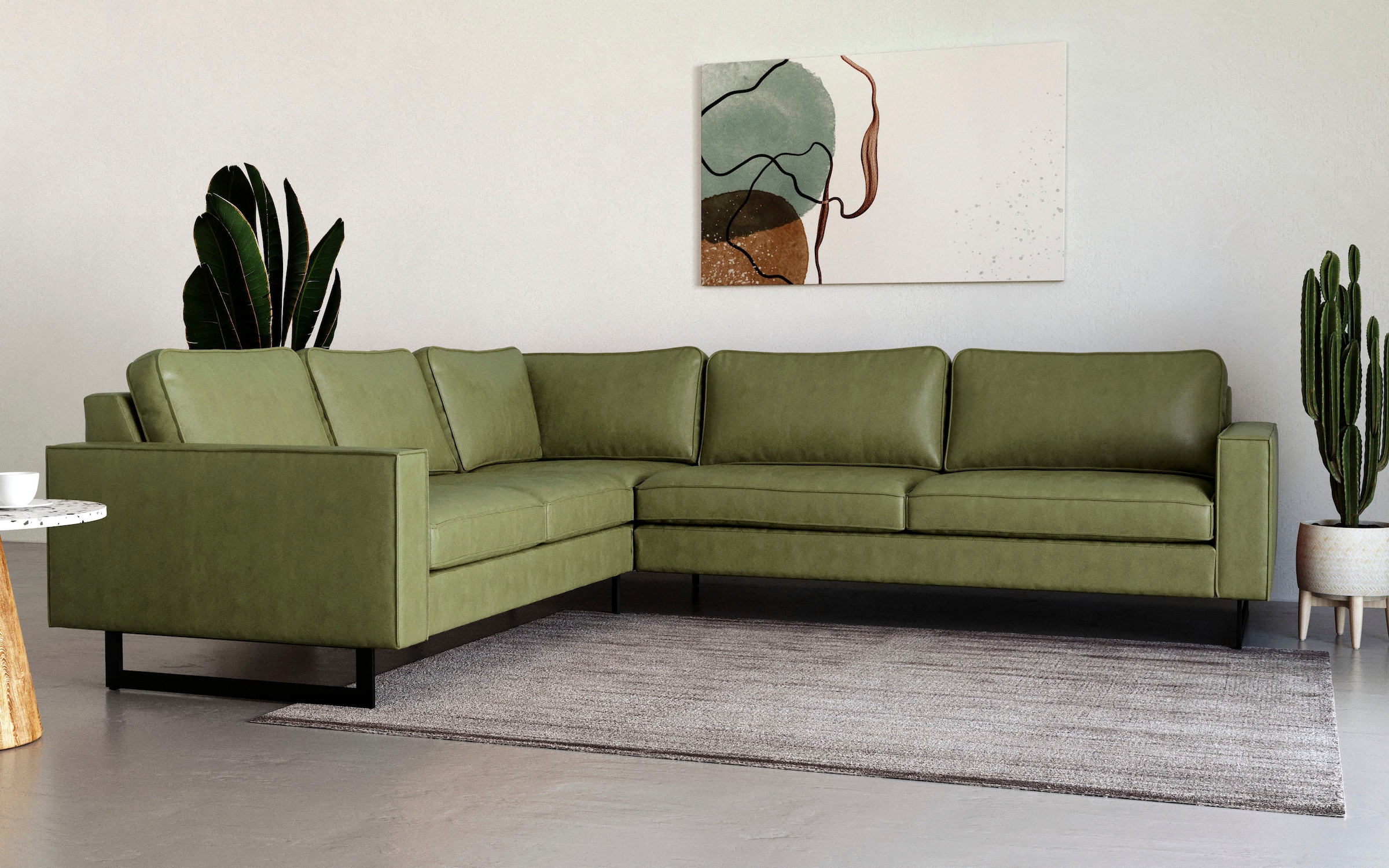 Ecksofa »Pinto, 250/290 cm, langer Schenkel, XXL, Ottomane«, Cord, Feincord,...