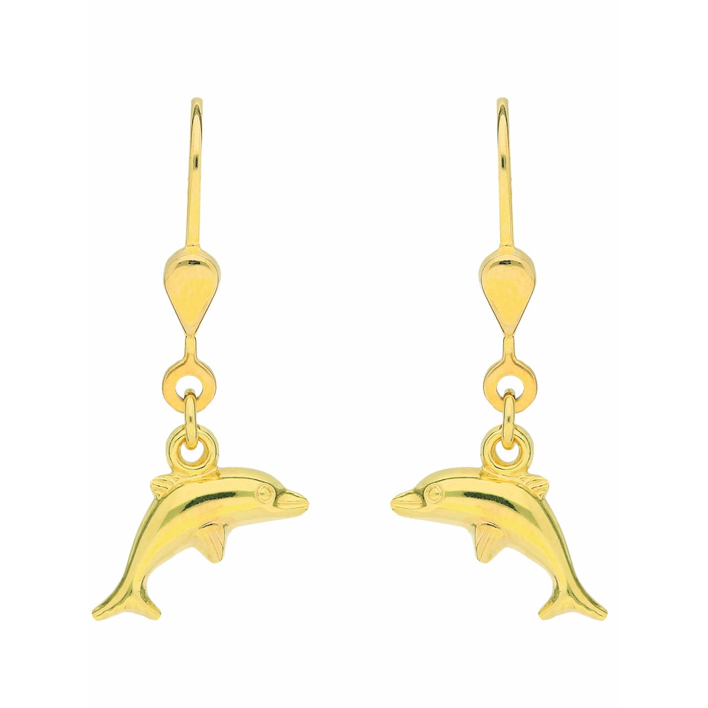 Adelia´s Paar Ohrhänger »1 Paar 333 Gold Ohrringe / Ohrhänger Delphin«, 333 Gold Goldschmuck für Damen