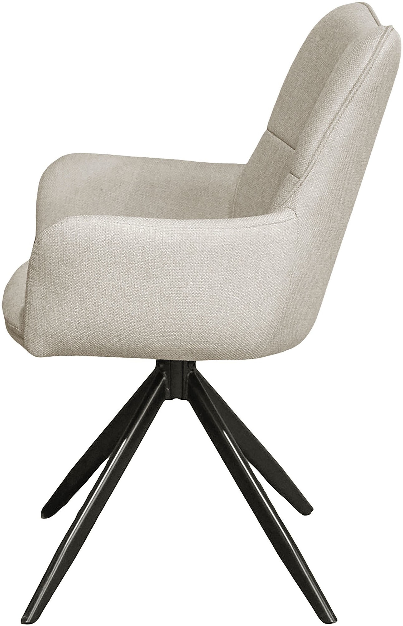 byLIVING Esszimmerstuhl »HAMILTON« (Set) 2 Stk.Webstoff, bis 110 kg, 360° drehbar, Schaumstoff, 4er Kreuzgestell
