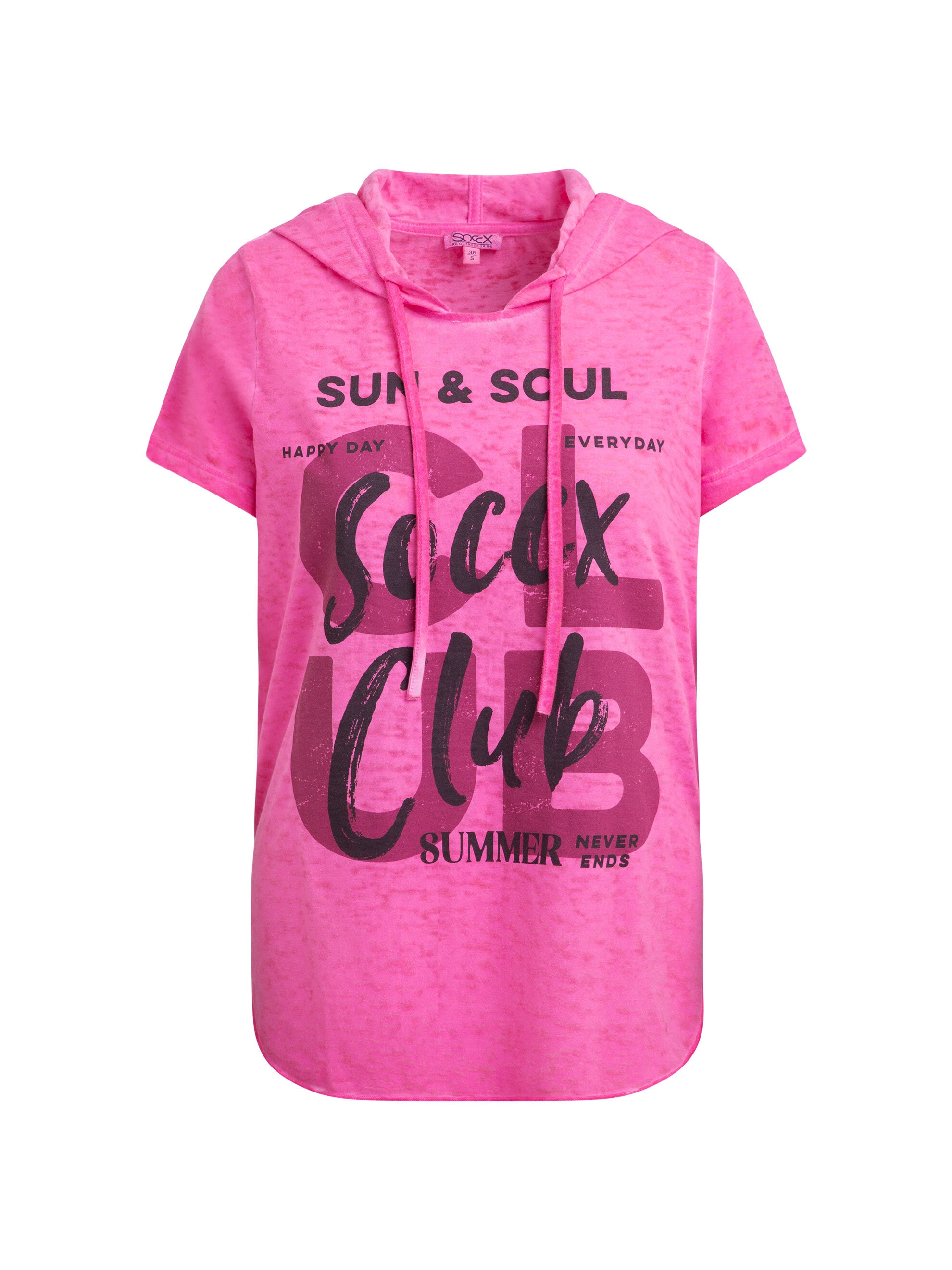 SOCCX Kapuzenshirt mit Seitenschlitze