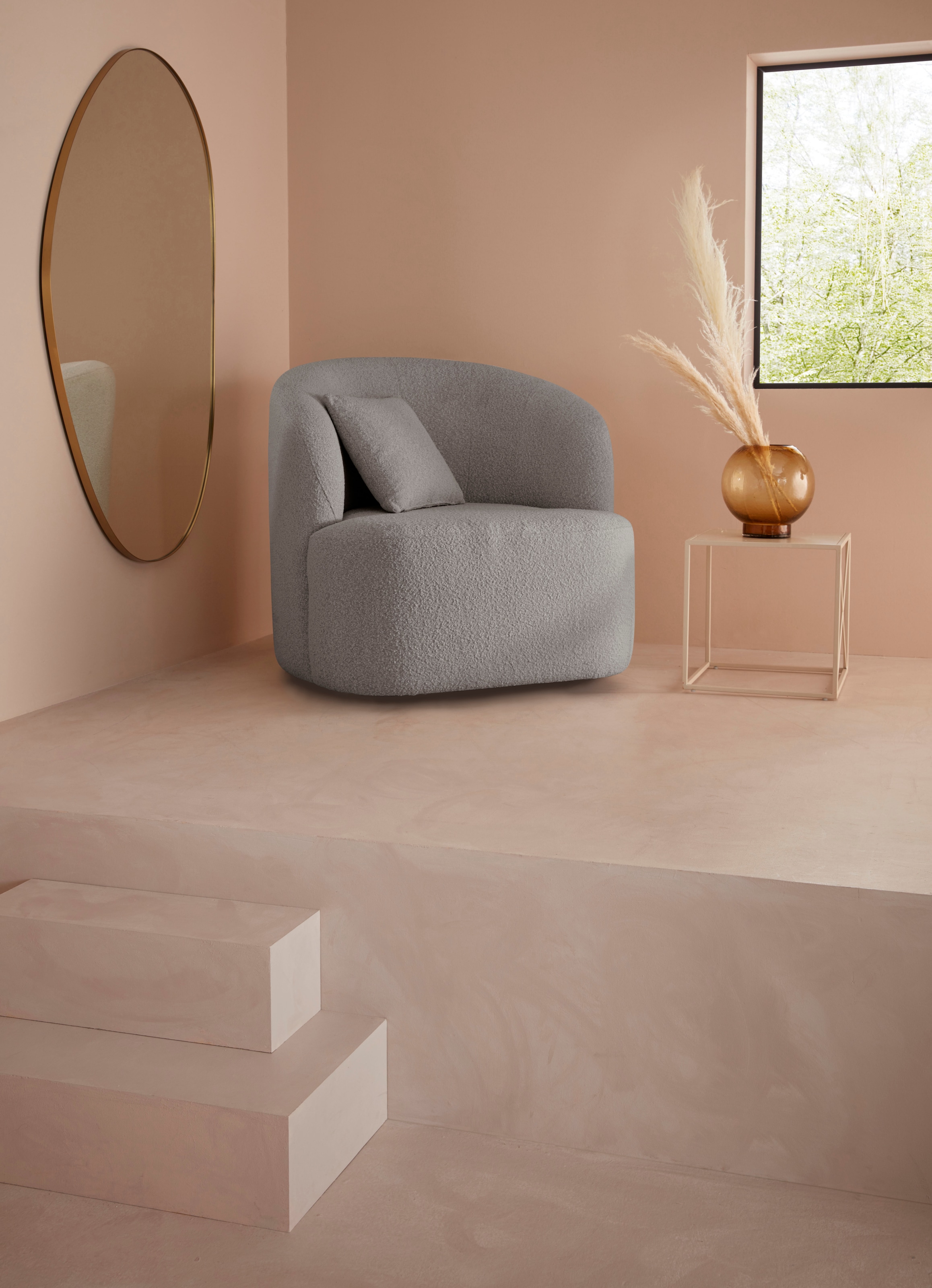 LeGer Home by Lena Gercke Drehsessel "Dilara Sessel" gerundete Rückenlehne günstig online kaufen