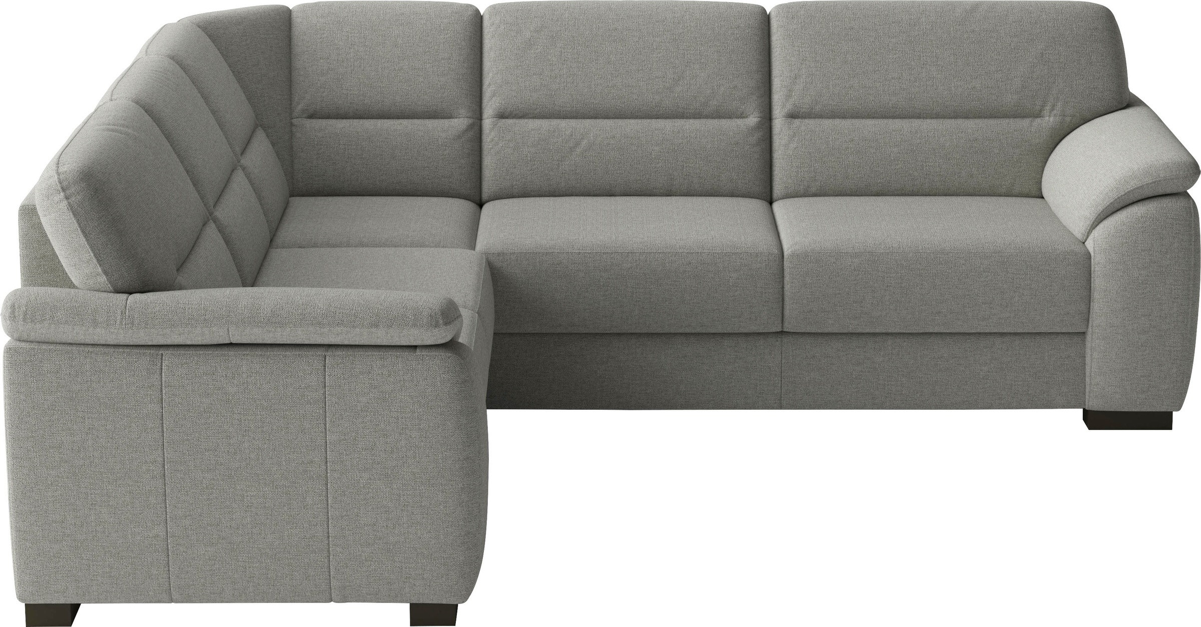 sit&more Ecksofa "Montego L-Form, B: 256 cm, große Stoffauswahl, Komfortsitzhöhe 46 cm" optional Schlaffunktion und Schubkasten mit Stauraum