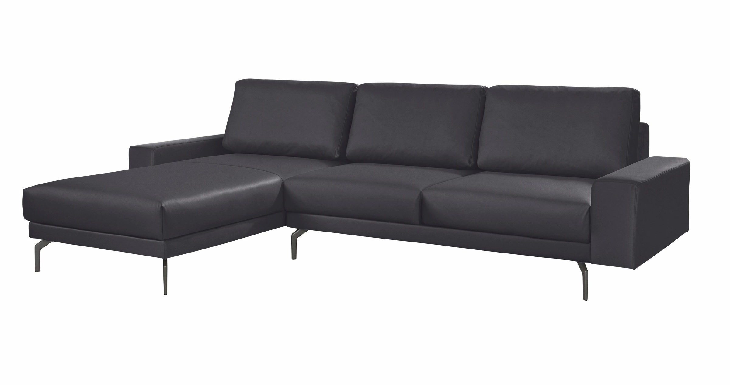 Creation BY ROLF BENZ Ecksofa »CR.450, Designecksofa, Polsterecke, L-Form«, Armlehne breit und niedrig, Alugussfüße in umbragrau, Breite 294 cm