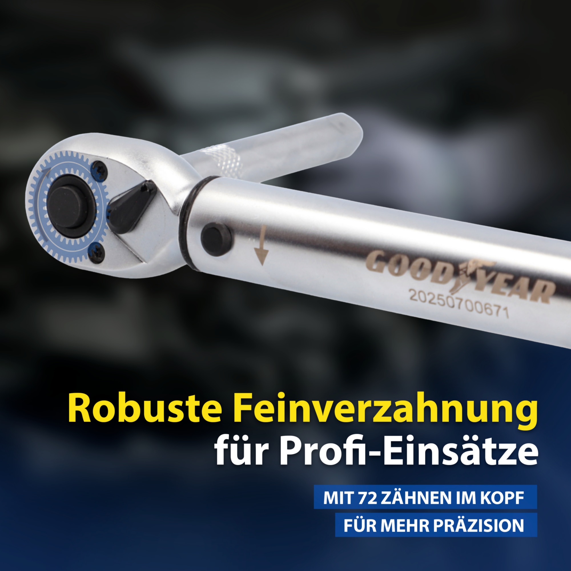 Goodyear Drehmomentschlüssel »Drehmomentschlüssel 20-120 Nm mit Adaptern«