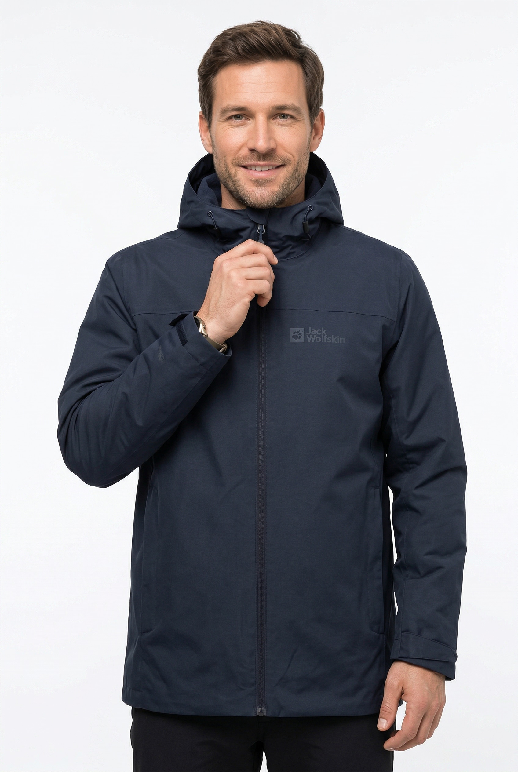 Jack Wolfskin 3-in-1-Funktionsjacke "TAUBENBERG 3IN1 JKT M" mit Kapuze mit Außenjacke und Innenjacke, wasserdicht, winddicht